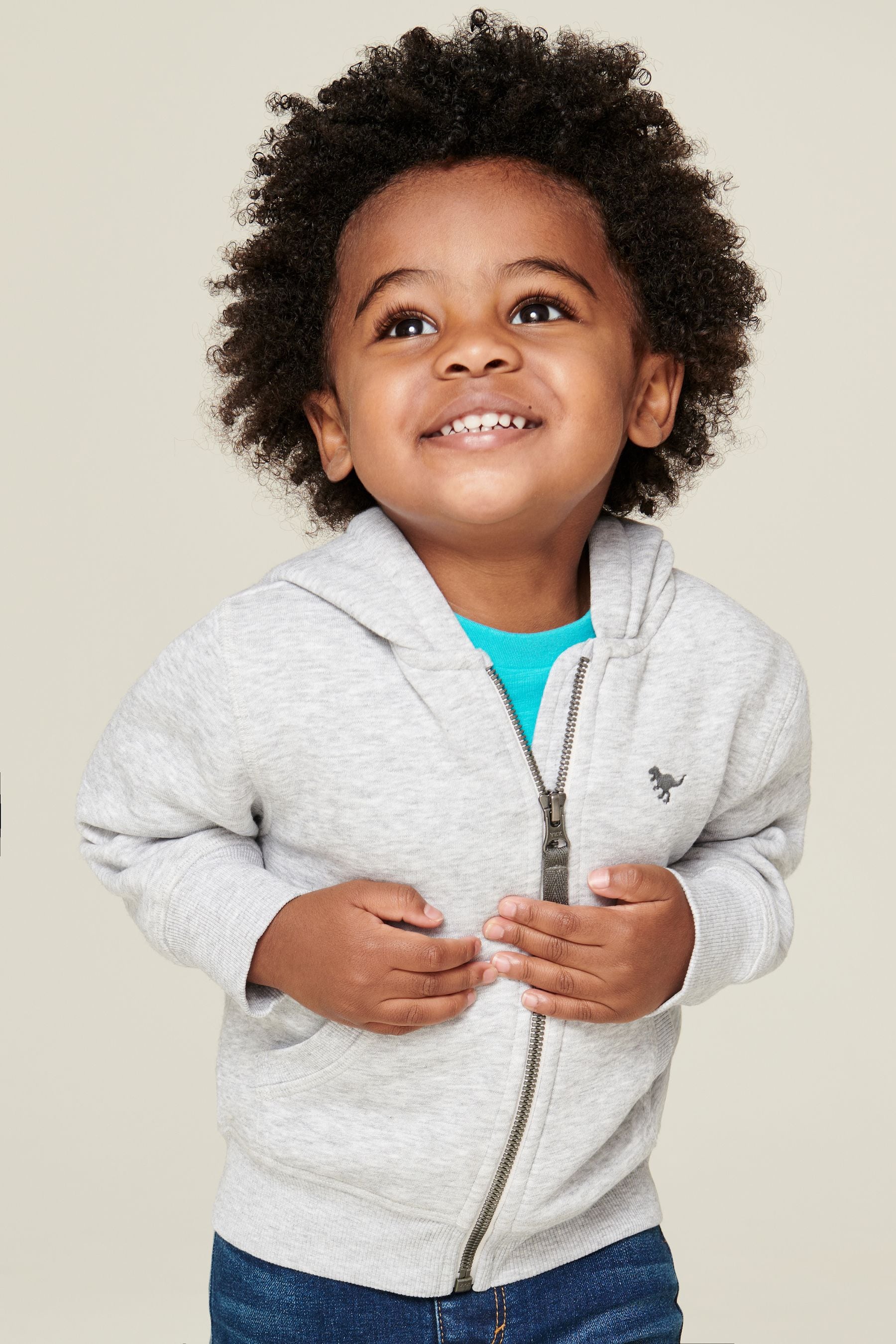 Grey Marl Essential Zip Through Hoodie (3mths-7yrs)