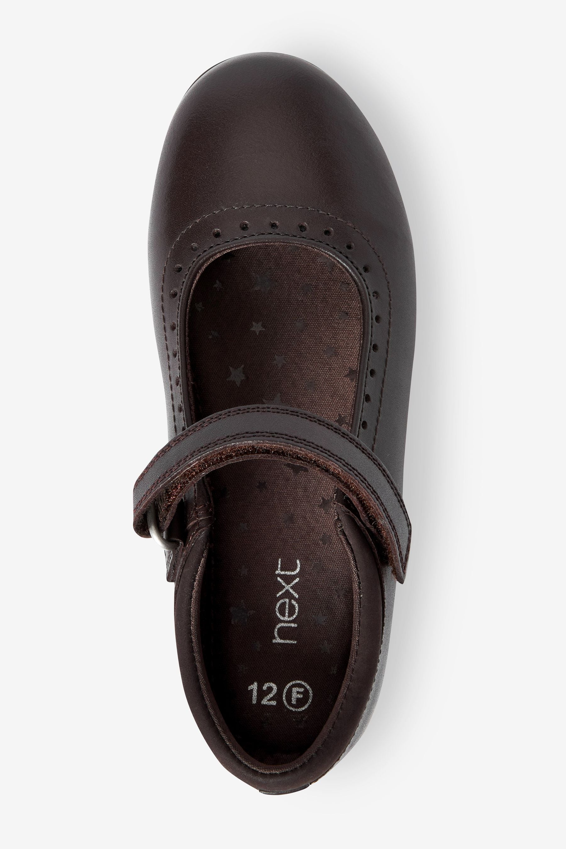 Chocolate Brown School Leather Mary Jane Brogues