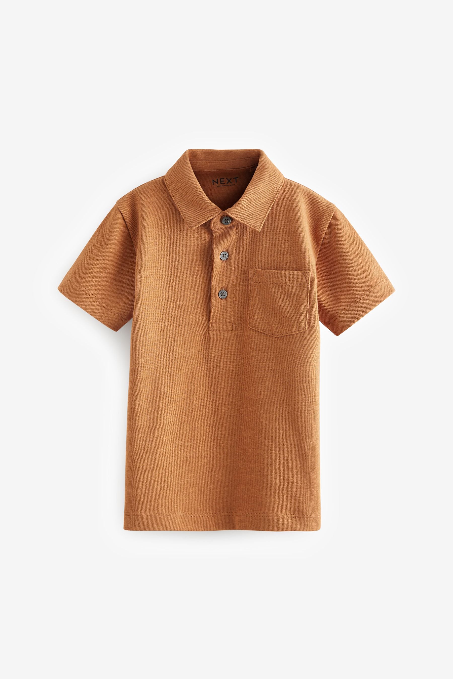 Rust Brown Short Sleeve Polo Shirt (3mths-7yrs)