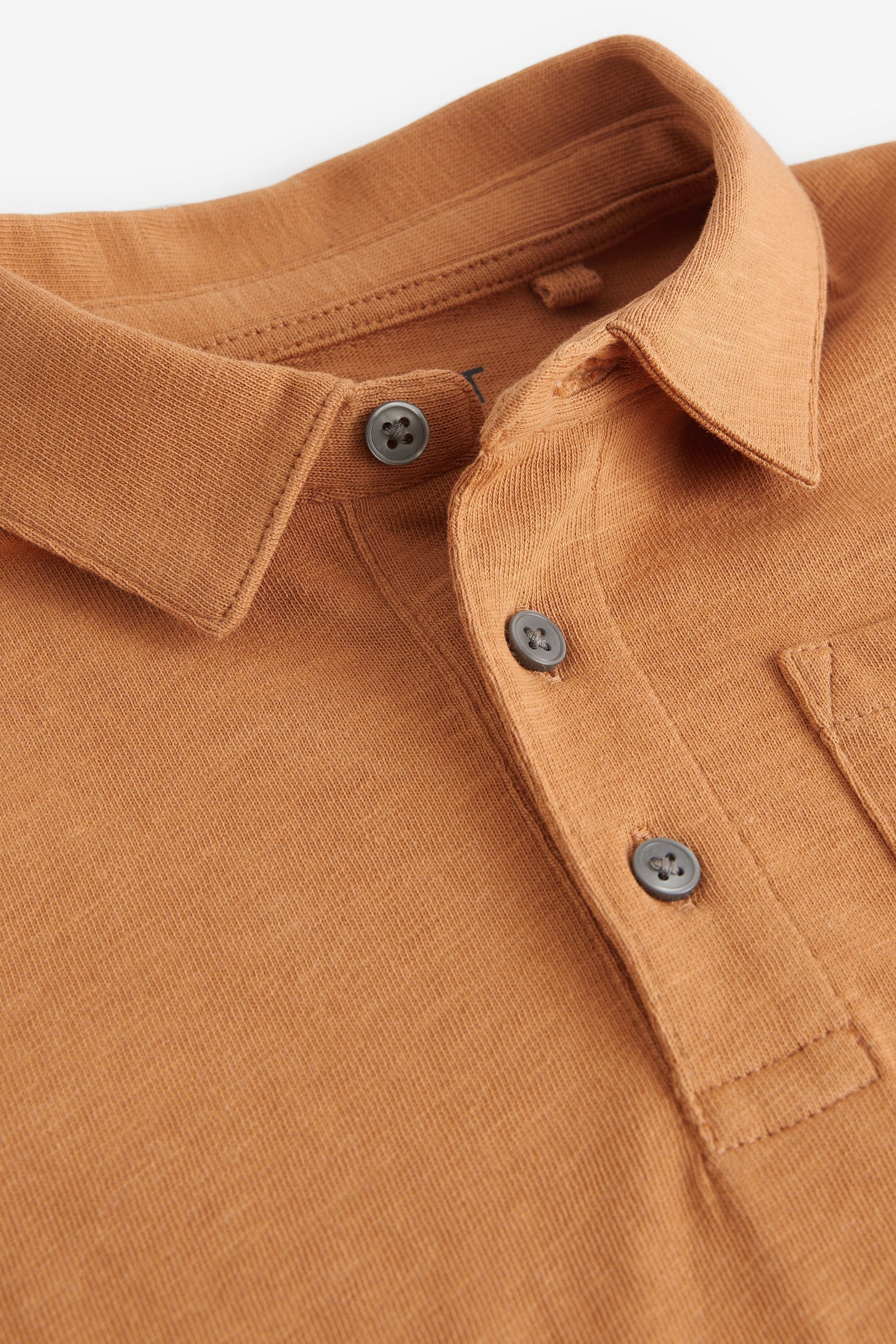 Rust Brown Short Sleeve Polo Shirt (3mths-7yrs)