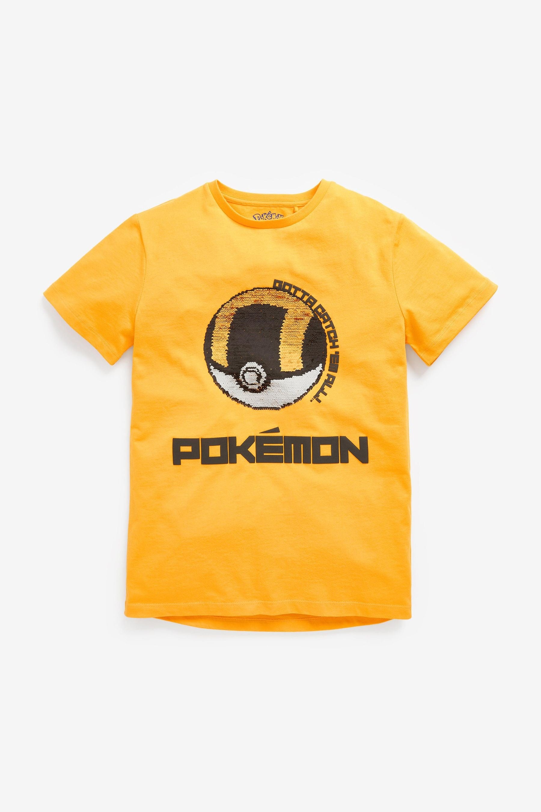 Pokémon Yellow Flippy Sequin License T-Shirt (3-16yrs)