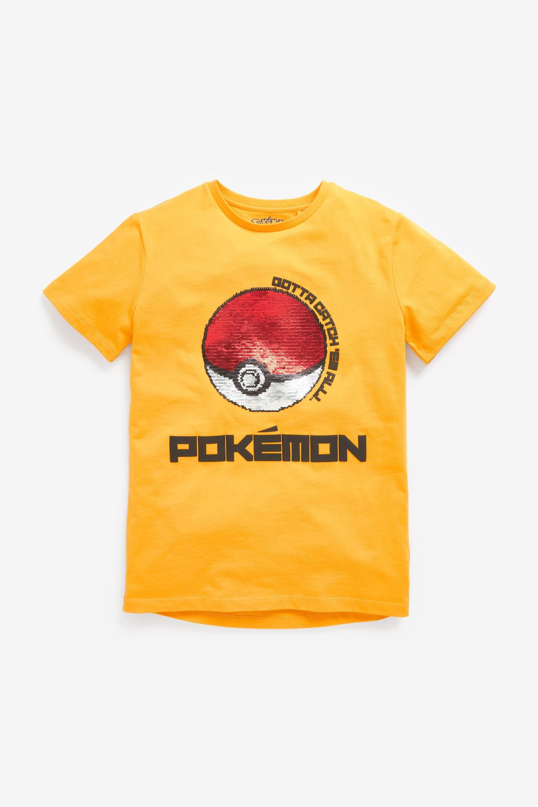 Pokémon Yellow Flippy Sequin License T-Shirt (3-16yrs)