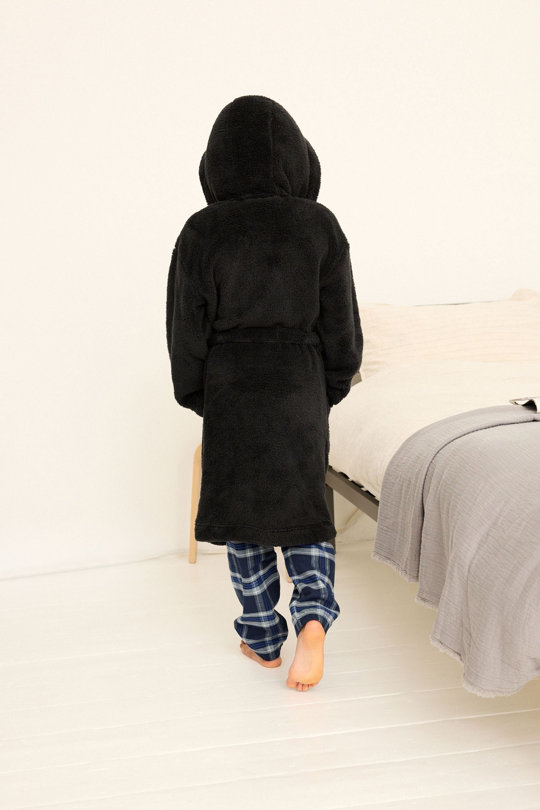 Black Fleece Dressing Gown (2-16yrs)