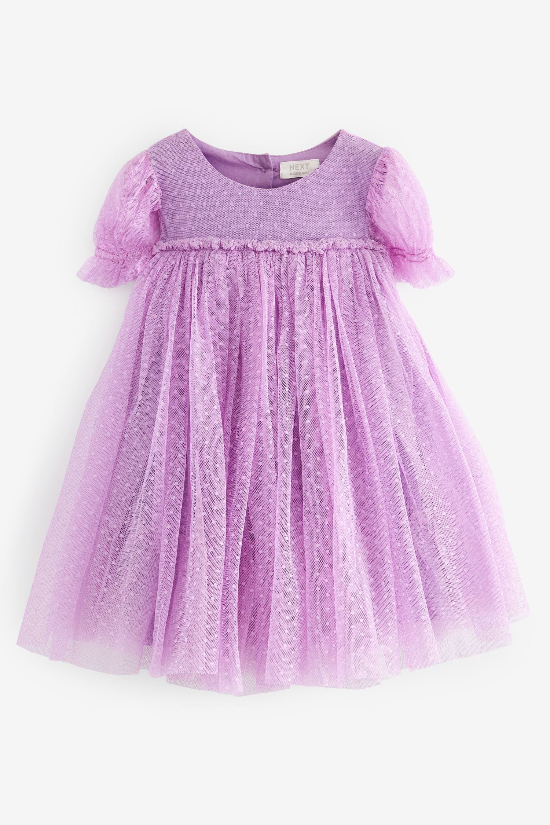 Lilac Purple Mesh Party Dress (3mths-7yrs)