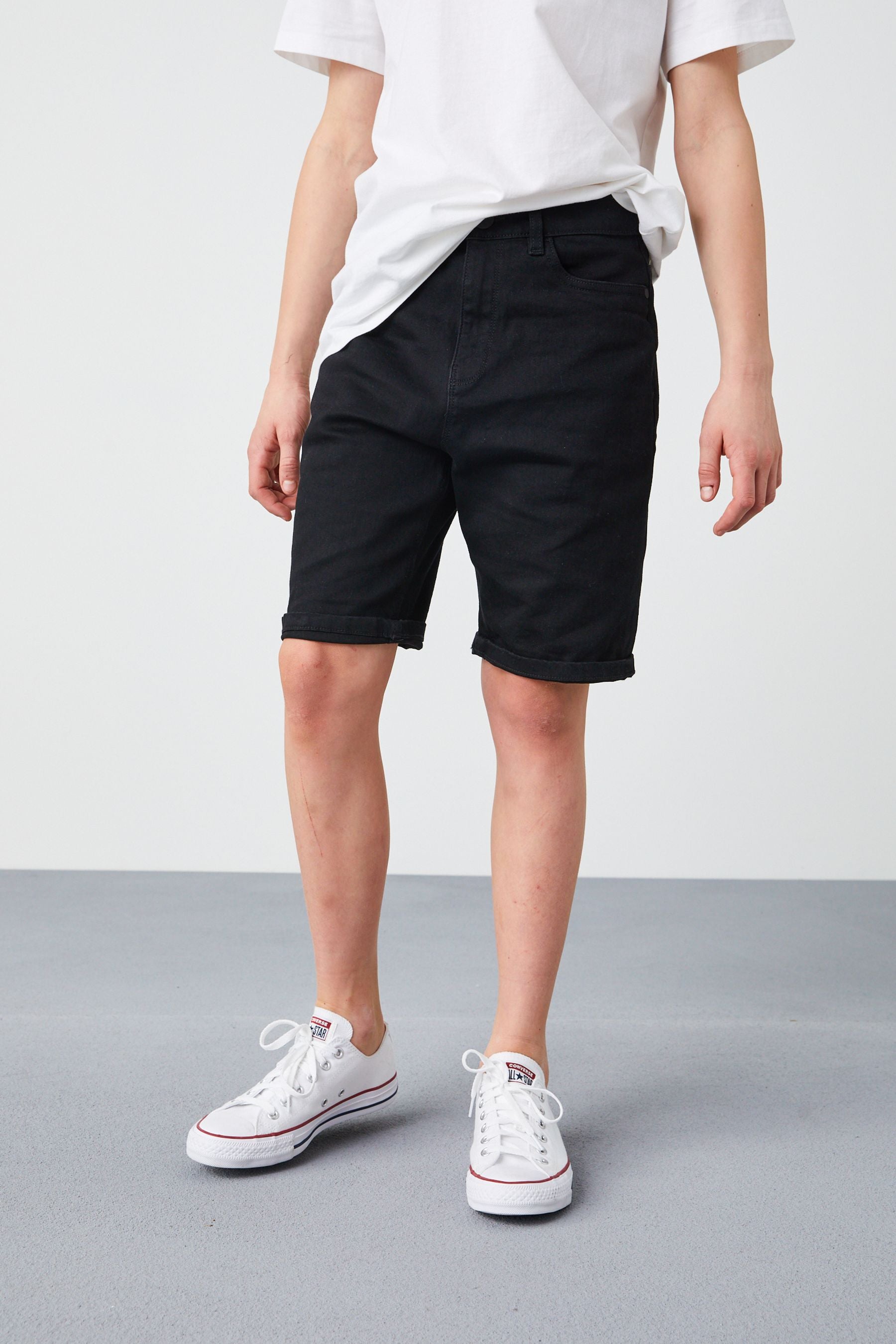 Black Denim Shorts (3-16yrs)