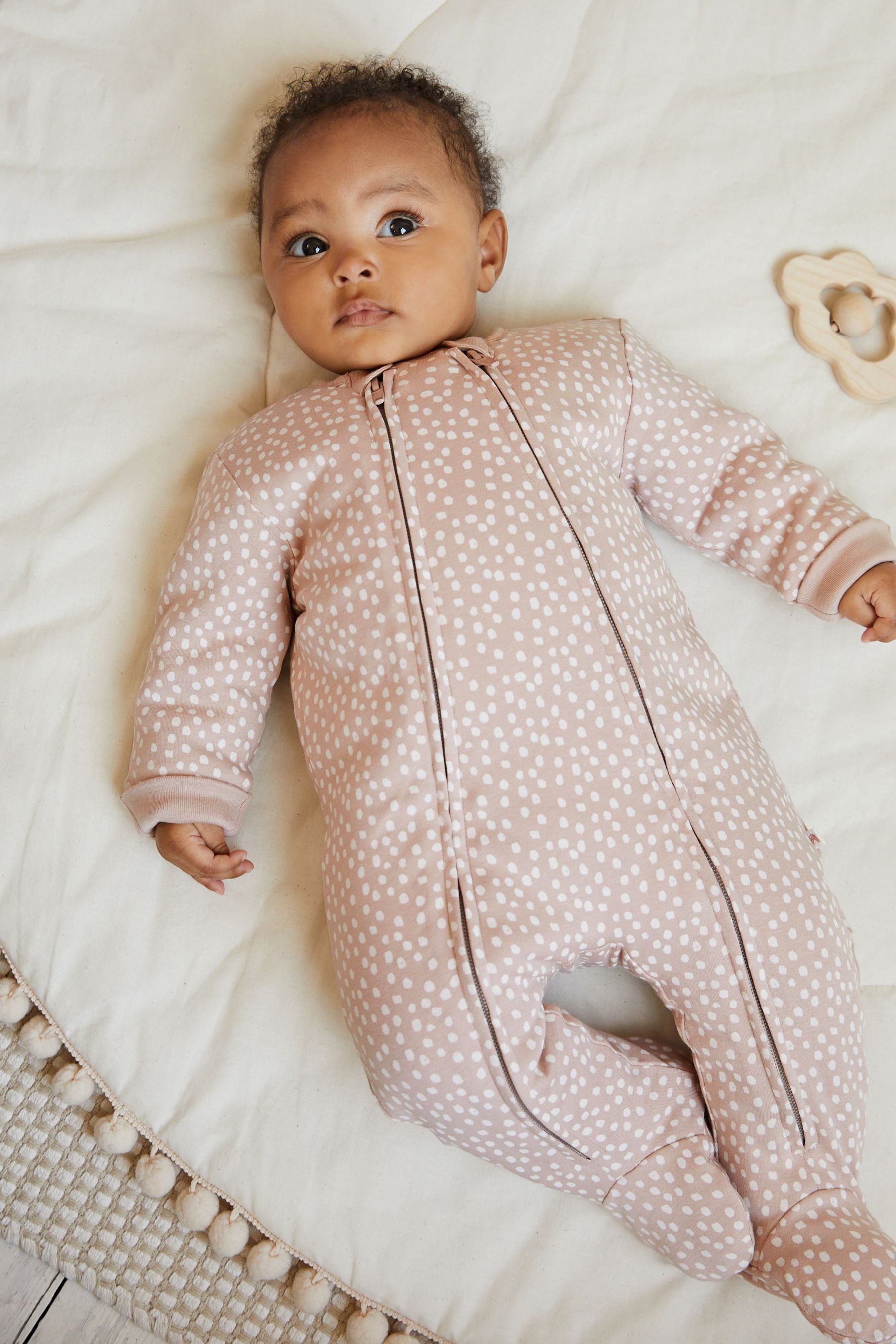 Neutral 2.5 Tog Wadded Single Sleepsuit