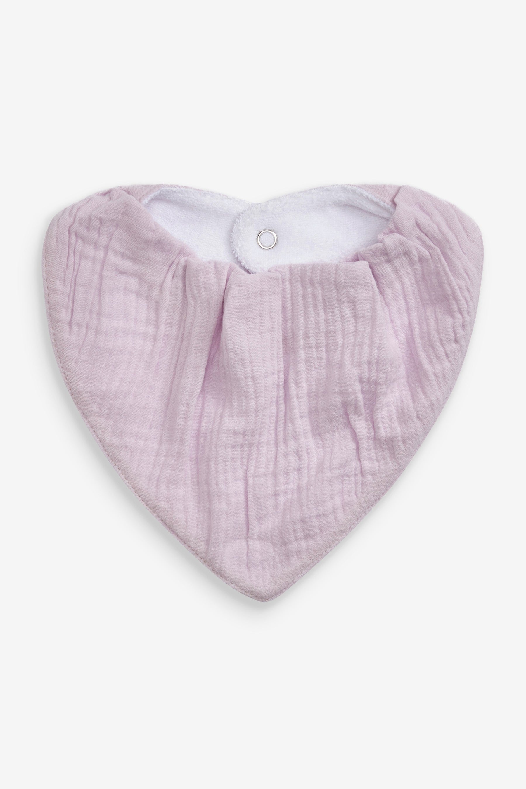 Lilac Purple 3 Pack Muslin Dribble Baby Bibs