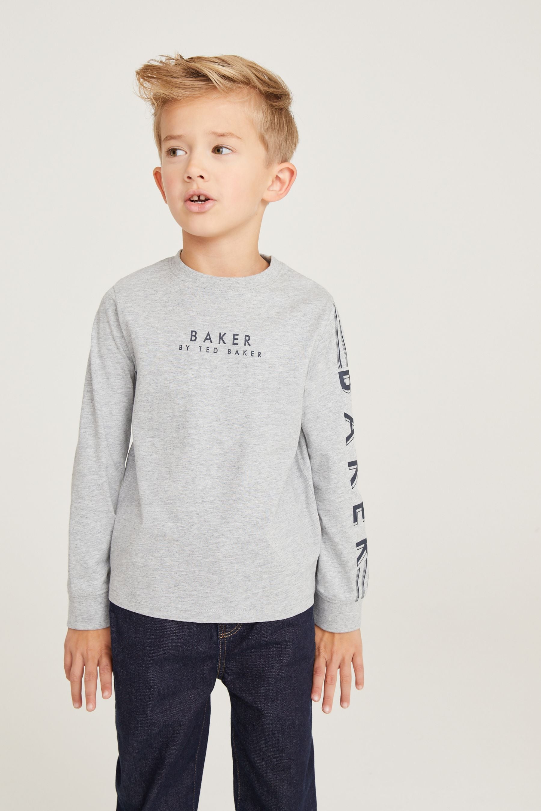 Grey Baker by Ted Baker Long Sleeve T-Shirt