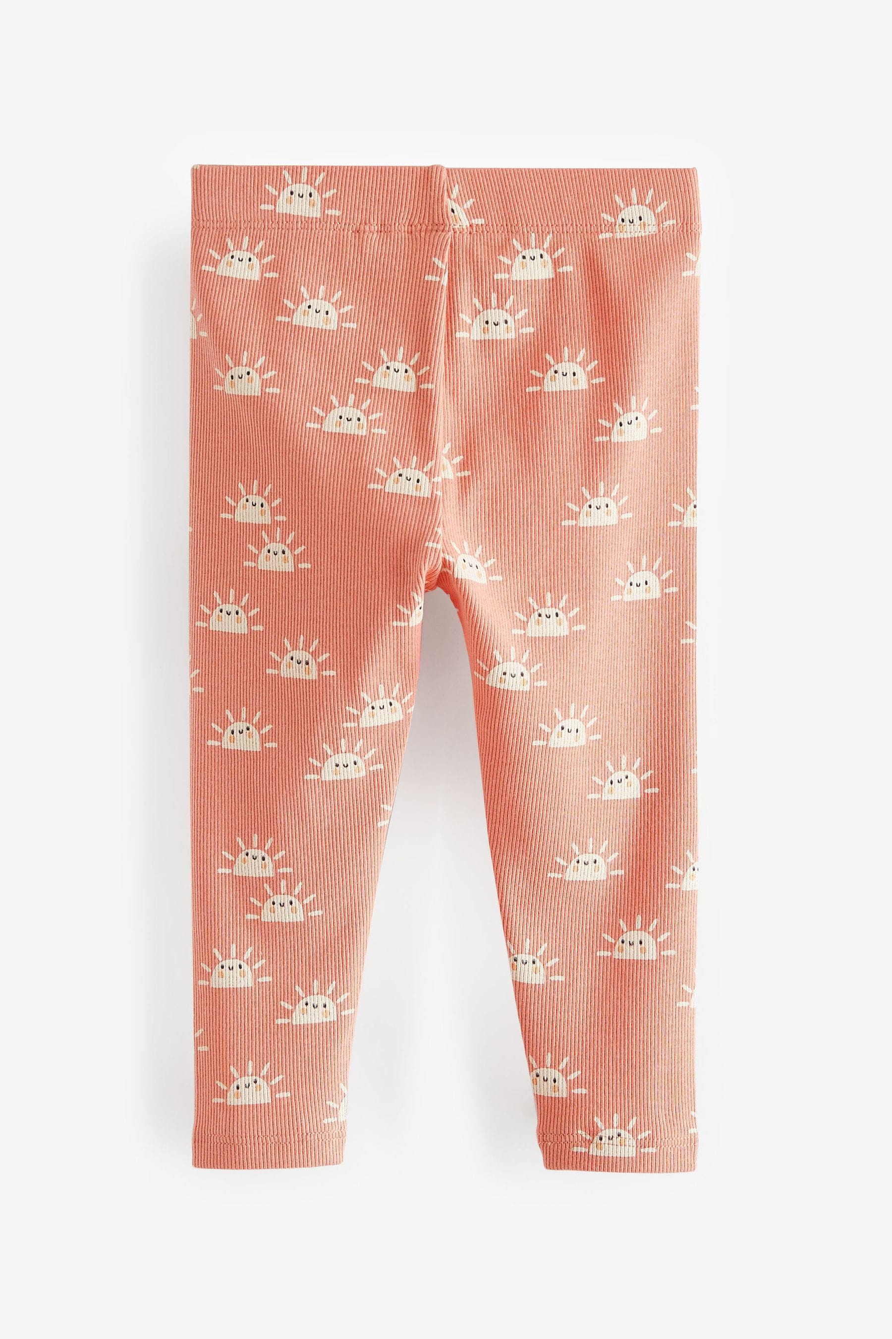 Pink Sun Rib Jersey Leggings (3mths-7yrs)