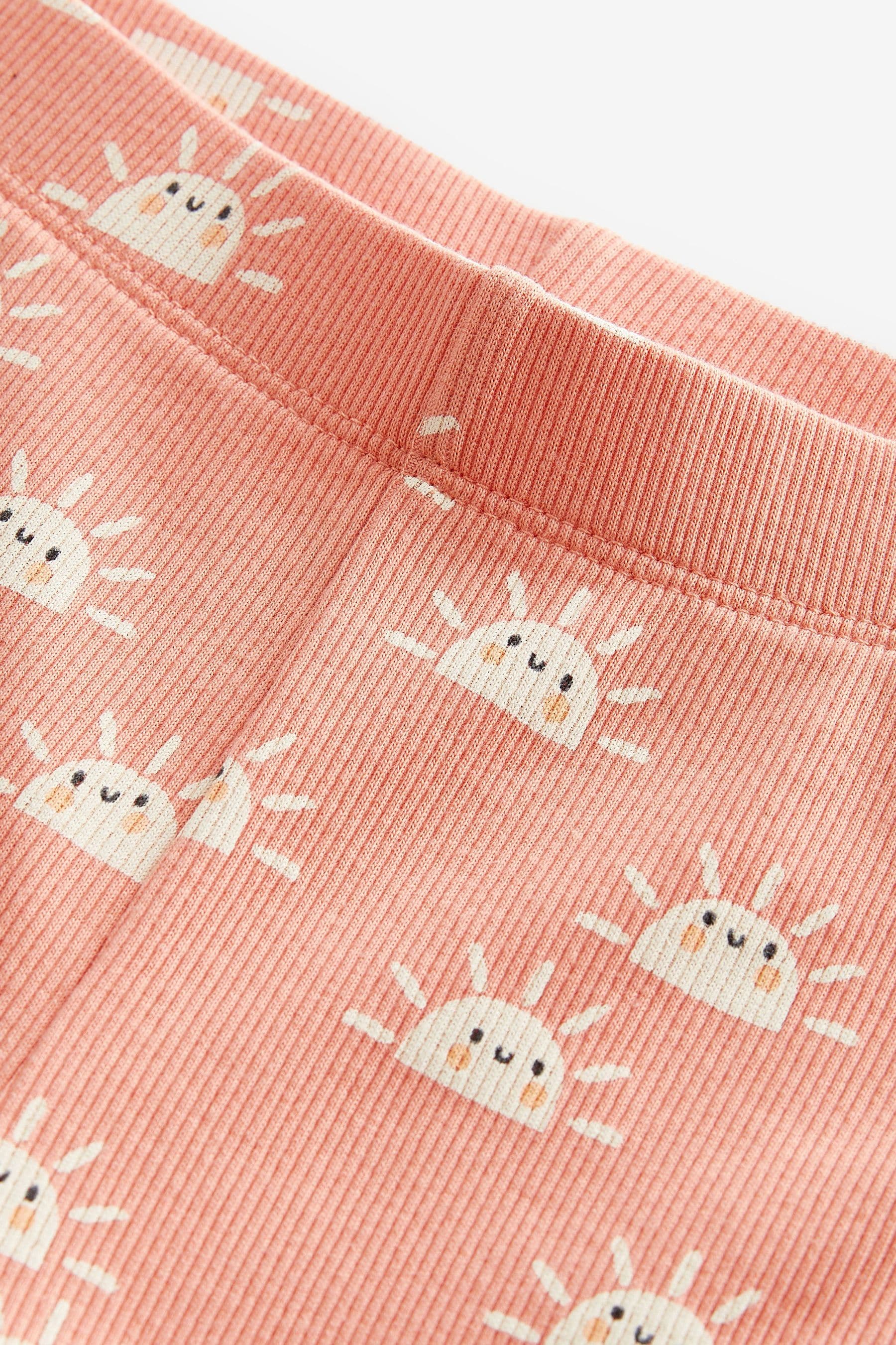 Pink Sun Rib Jersey Leggings (3mths-7yrs)