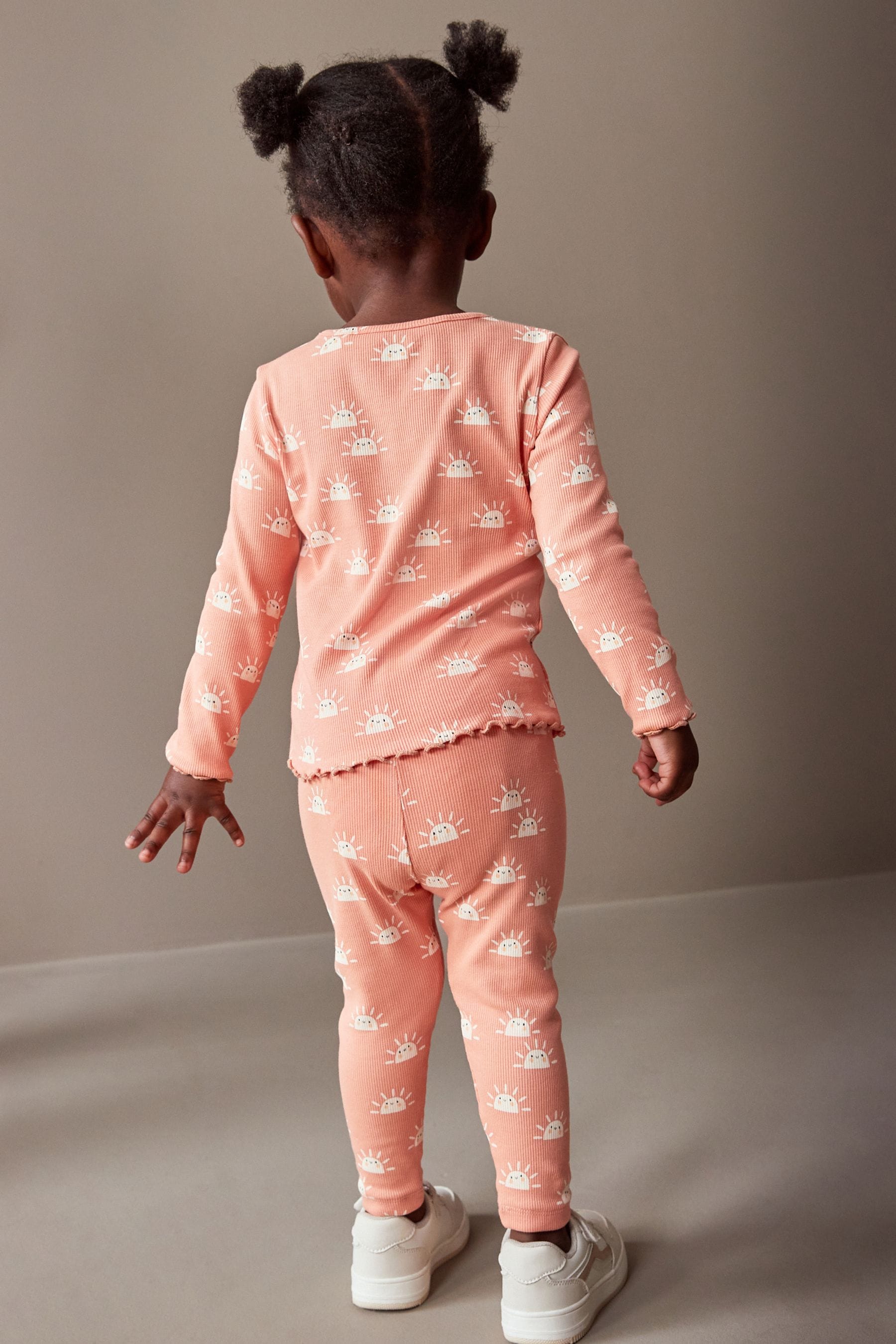 Pink Sun Rib Jersey Leggings (3mths-7yrs)