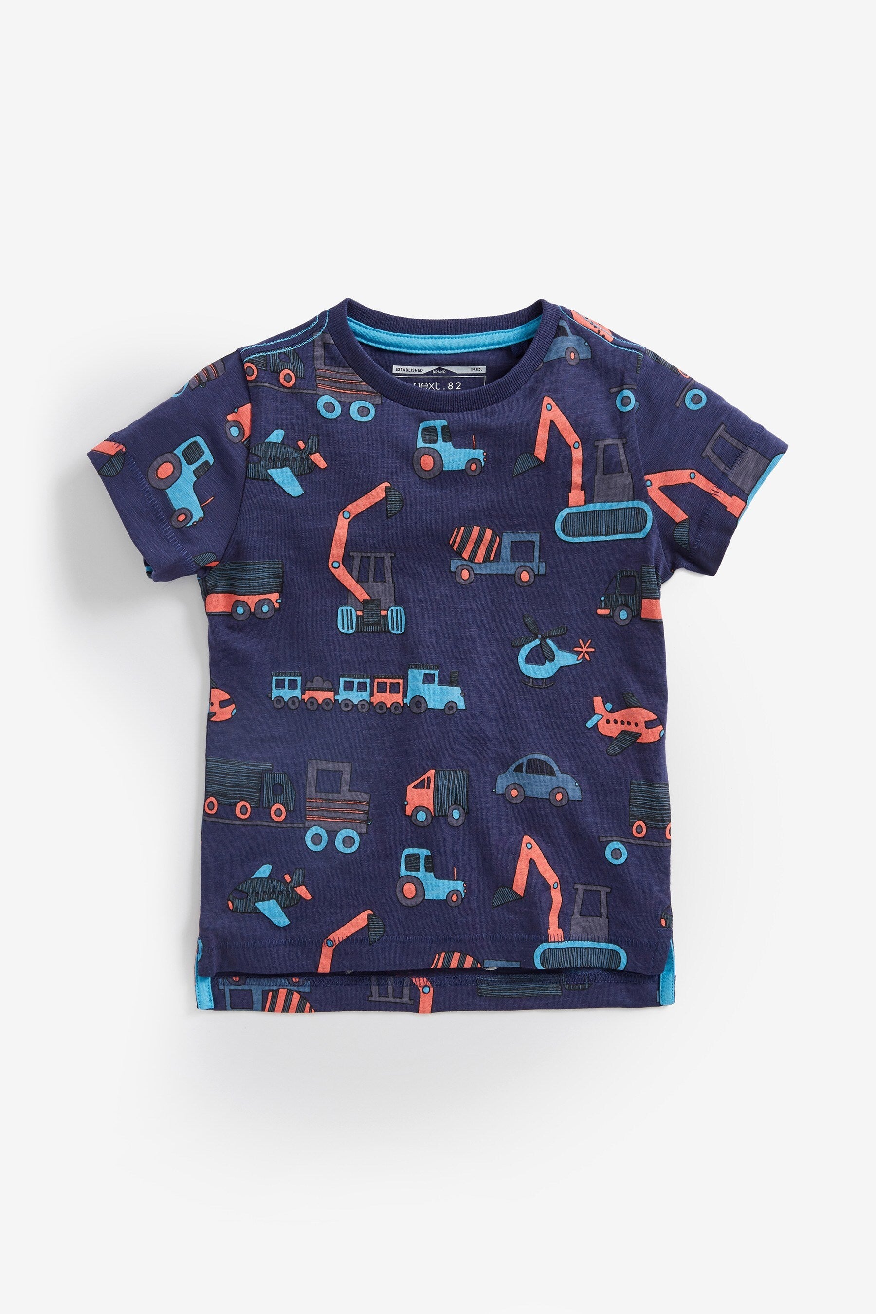 Blue Transport Short Sleeve T-Shirt 5 Pack (3mths-7yrs)