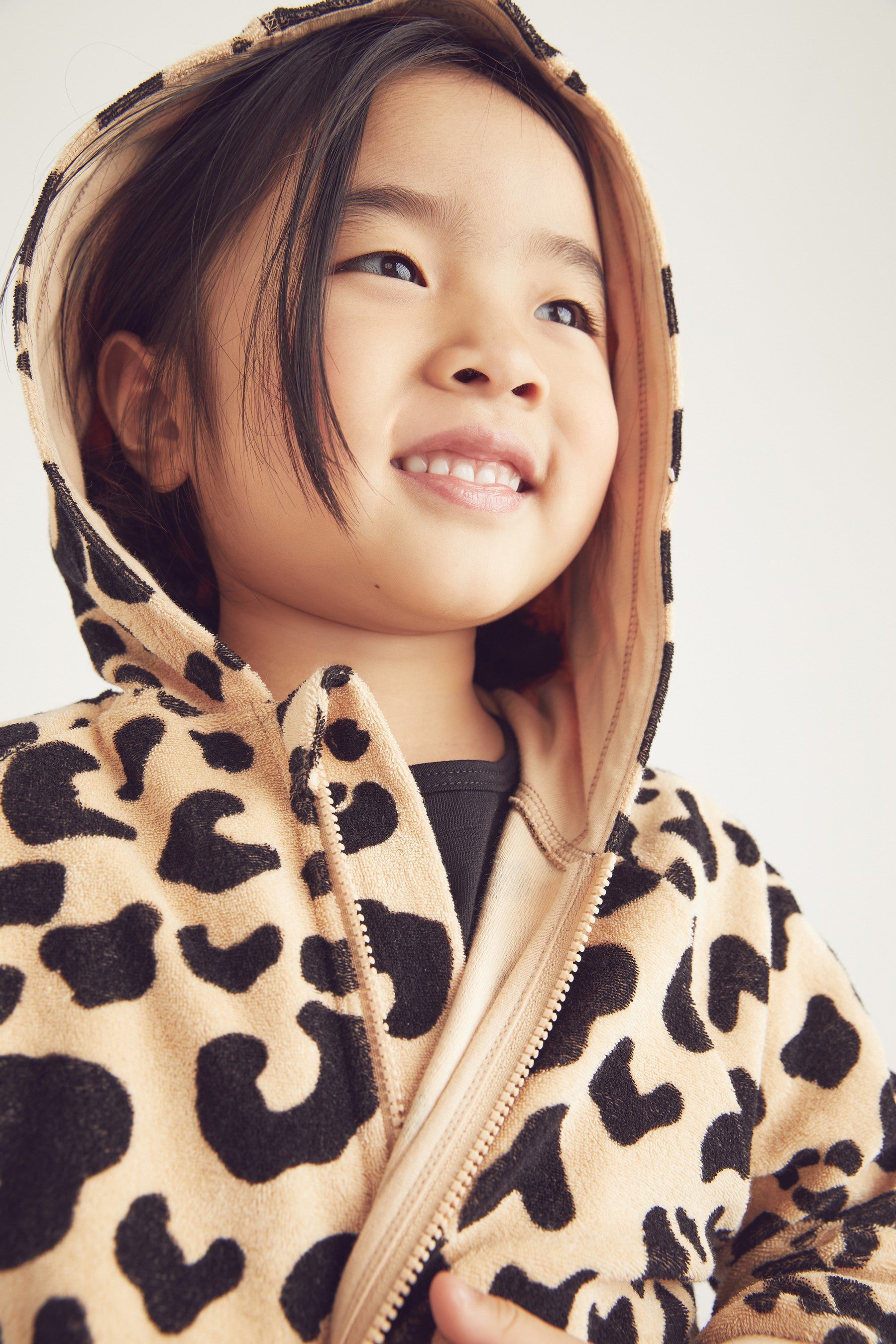 Animal Print Myleene Klass Kids Animal Print Zip Through Hoodie