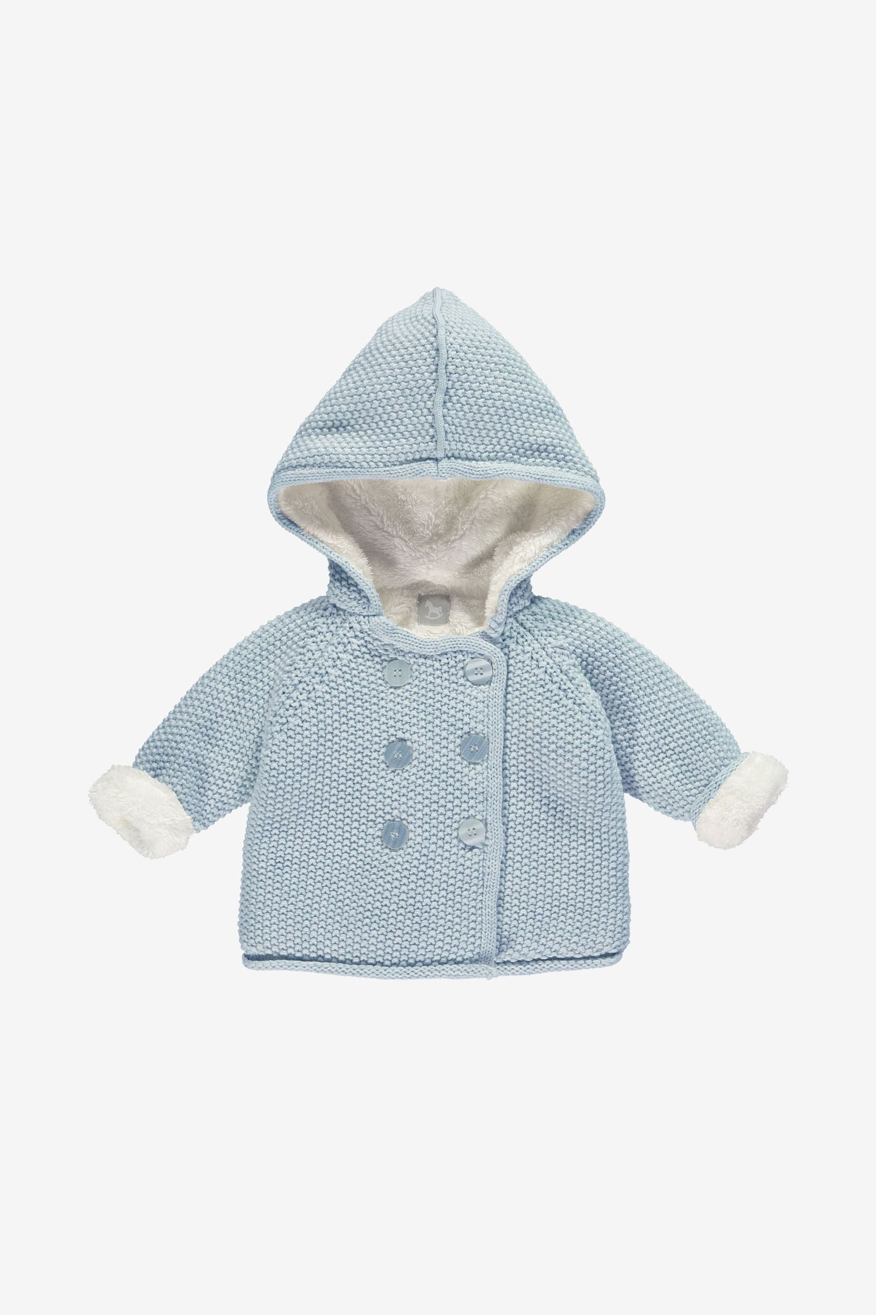 Blue The Little Tailor Baby Plush Lined Pixie Pram Coat