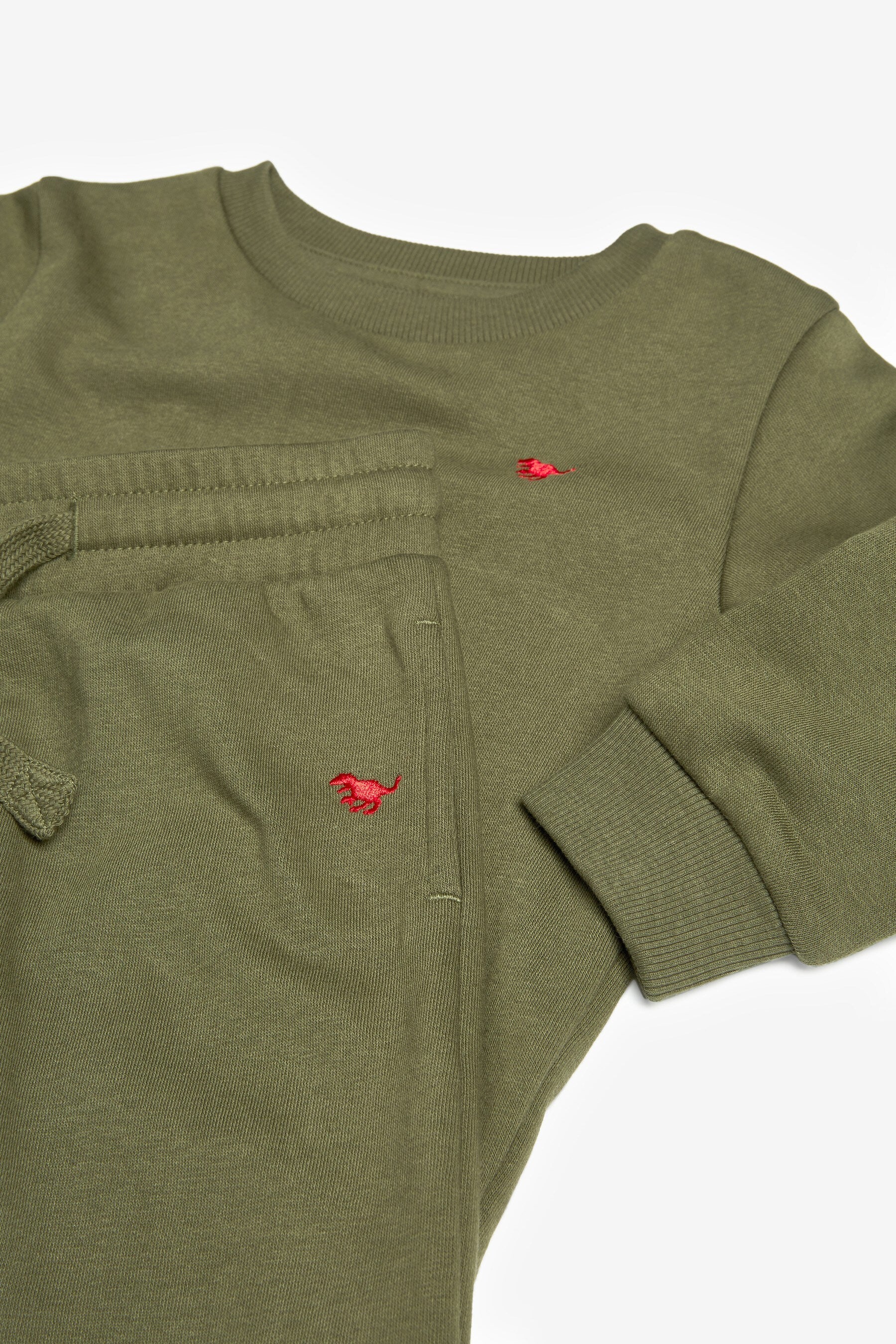 Khaki Green Jersey Sweatshirt And Joggers Set (3mths-7yrs)