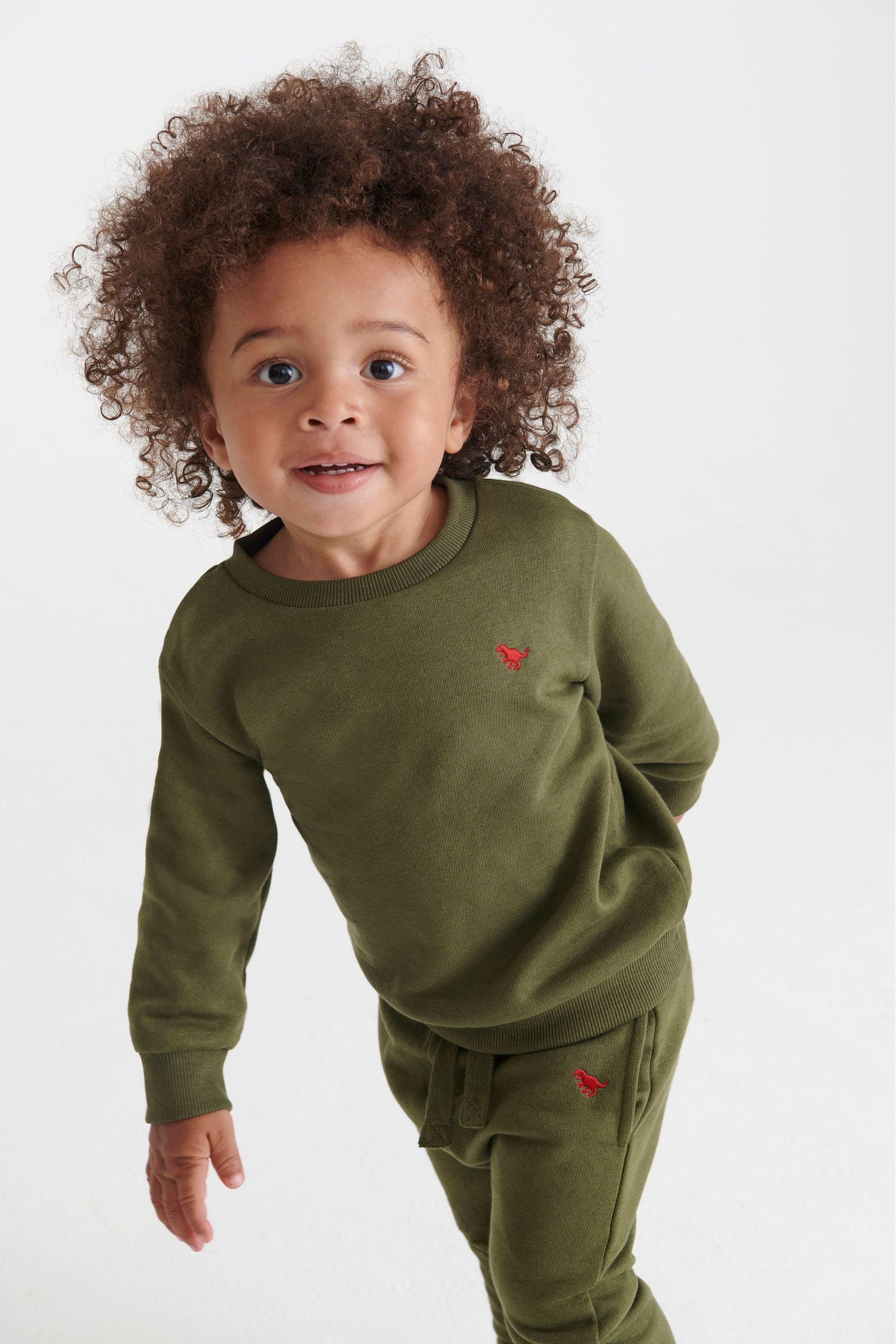 Khaki Green Jersey Sweatshirt And Joggers Set (3mths-7yrs)