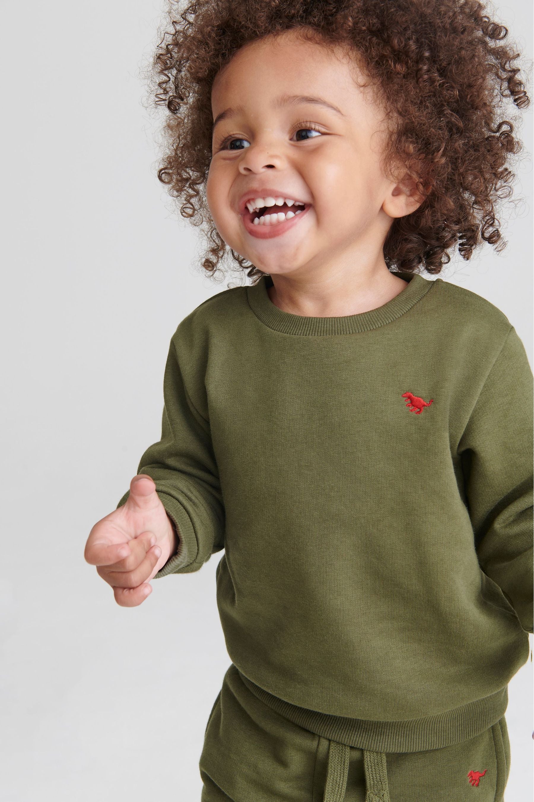 Khaki Green Jersey Sweatshirt And Joggers Set (3mths-7yrs)