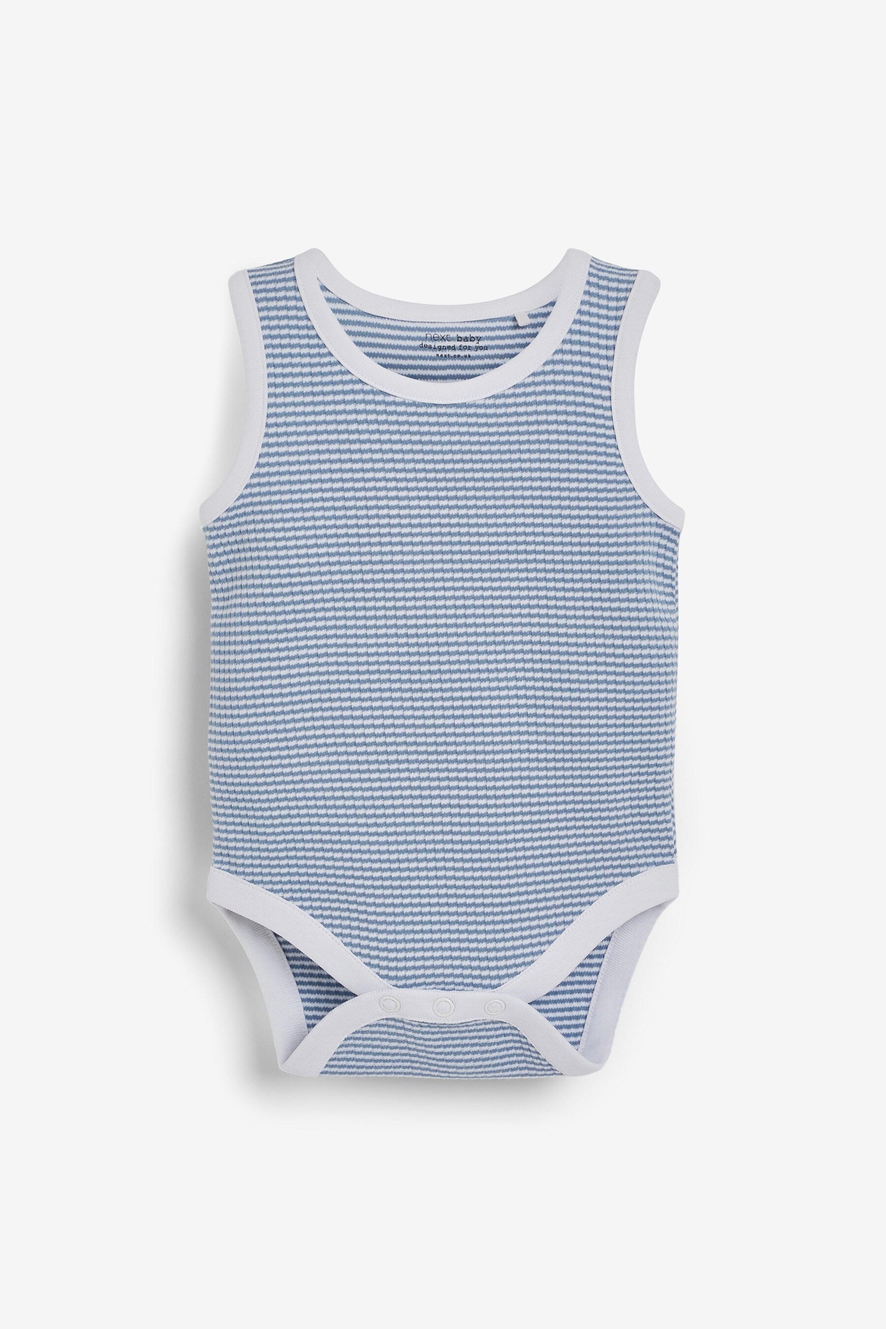 Blue Baby 3 Pack Vest Bodysuits