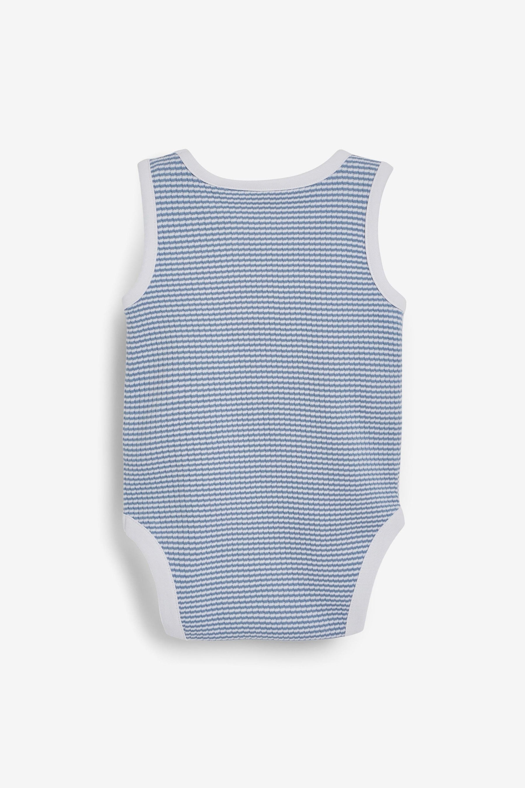 Blue Baby 3 Pack Vest Bodysuits