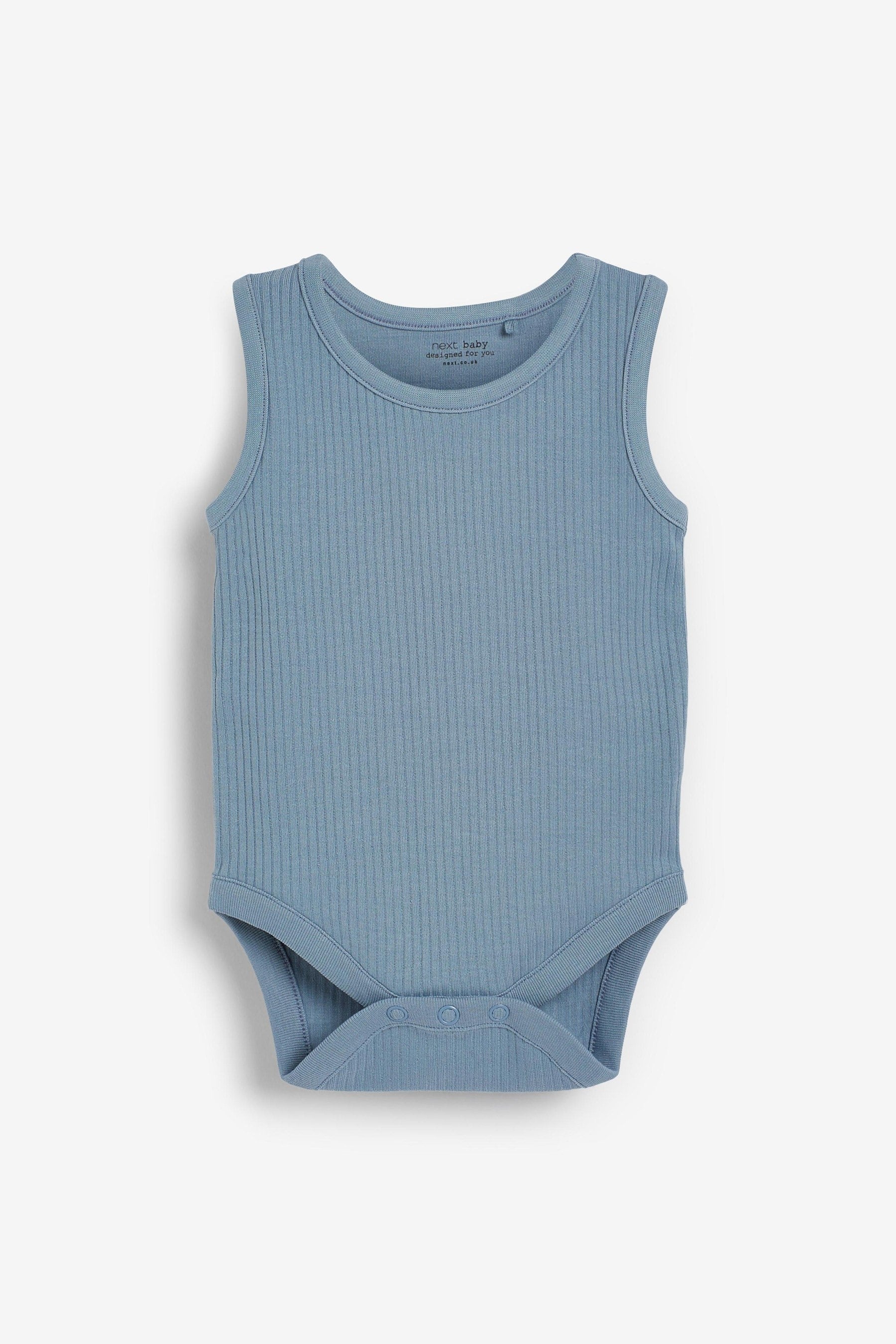 Blue Baby 3 Pack Vest Bodysuits