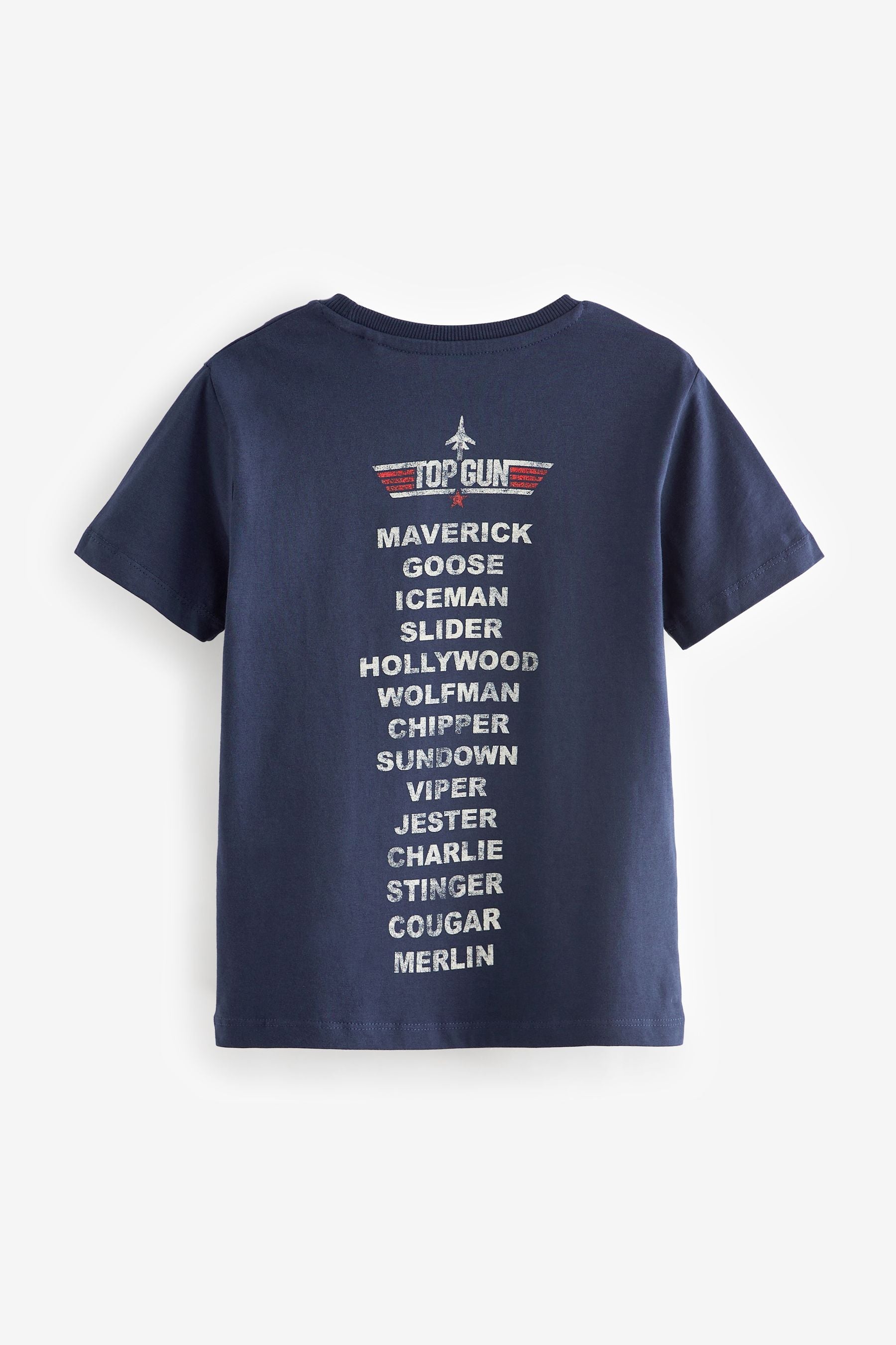 Navy Blue Top Gun Licensed Short Sleeve T-Shirt (3-16yrs)