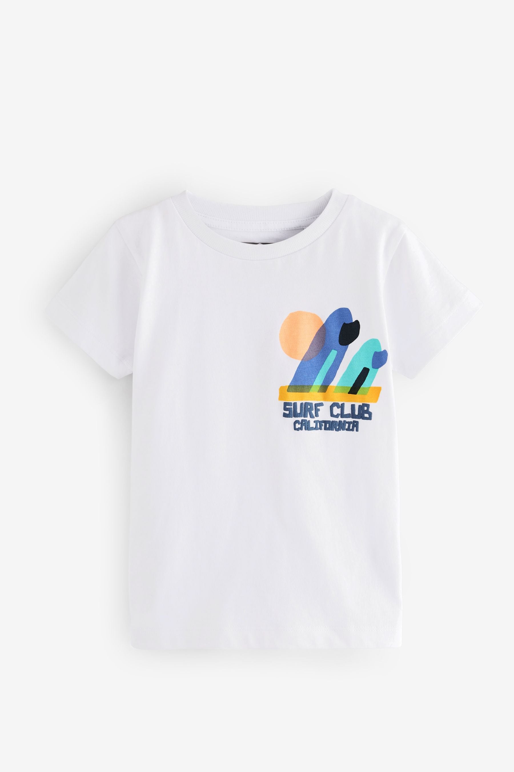 White Surf Short Sleeve Character T-Shirt (3mths-7yrs)