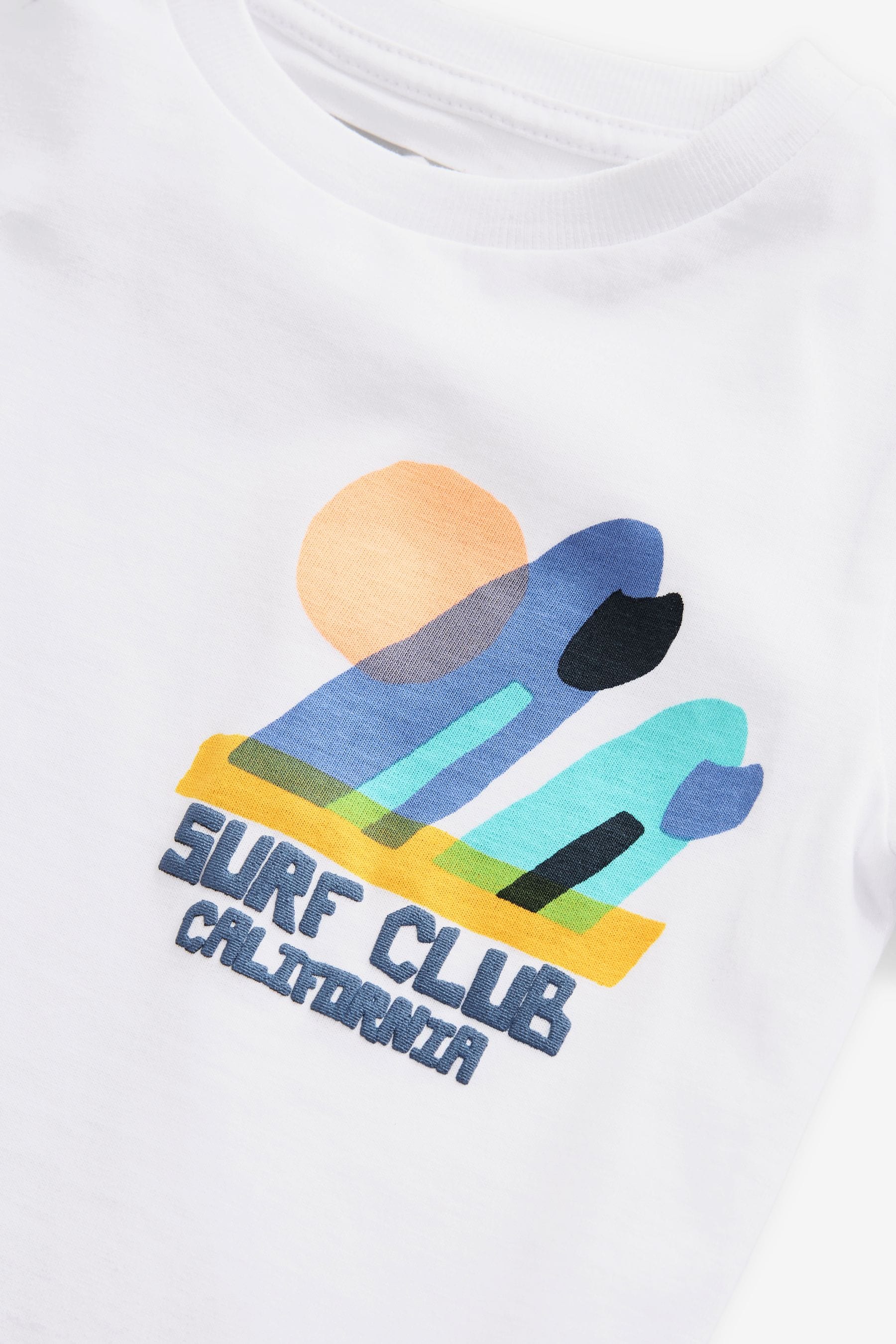 White Surf Short Sleeve Character T-Shirt (3mths-7yrs)