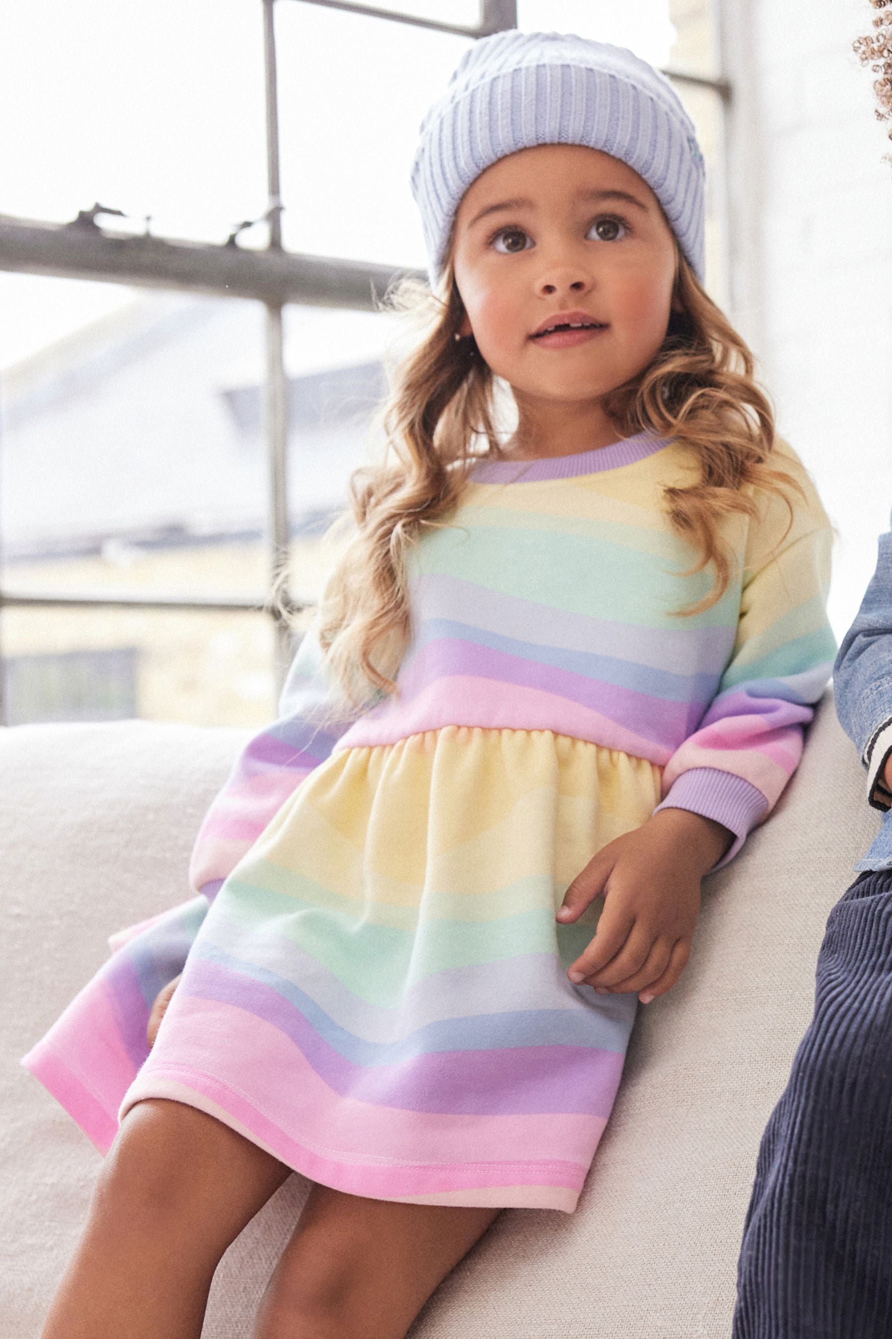 Rainbow Printed Sweat Dress (3mths-7yrs)