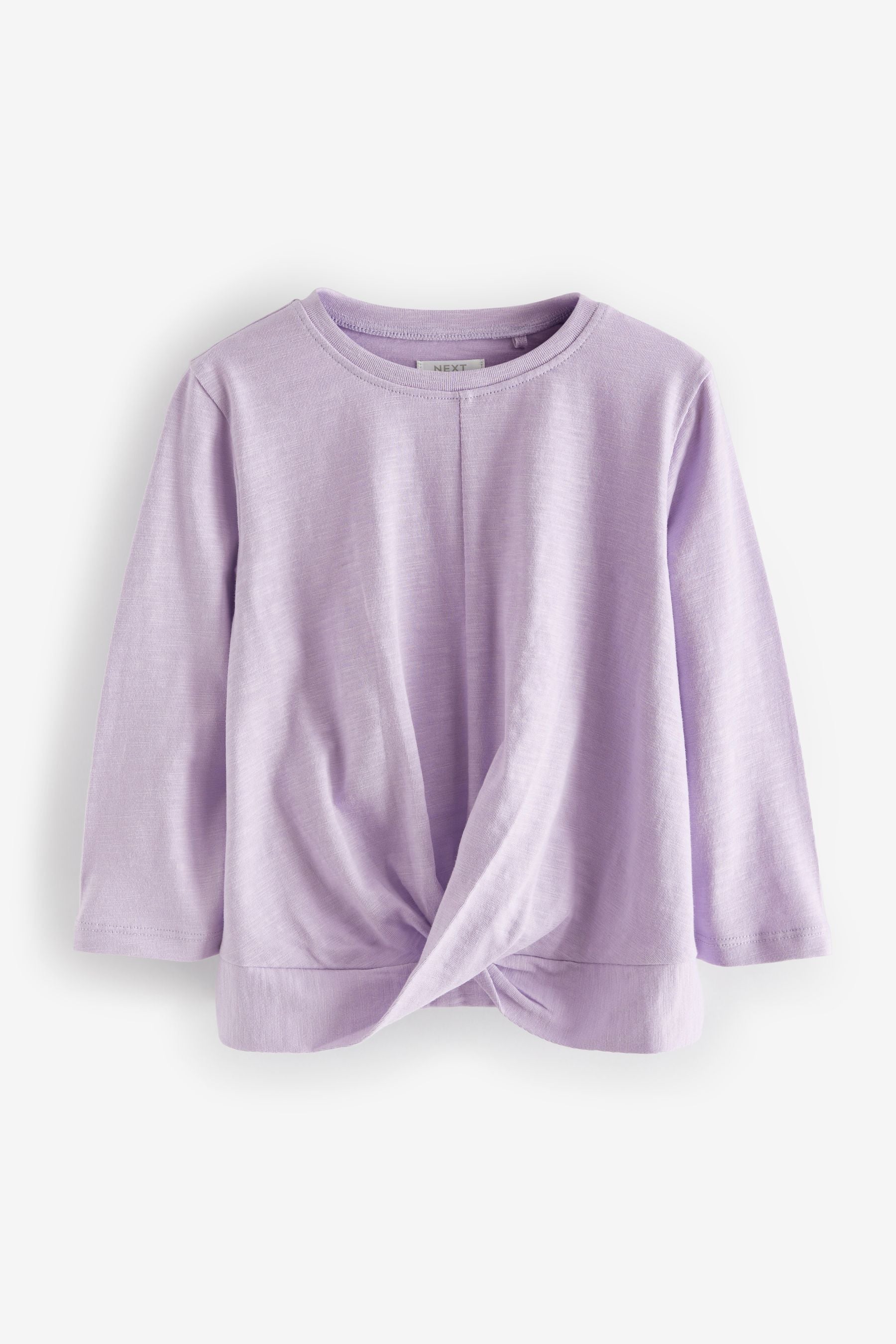 Purple Long Sleeve Twist Front T-Shirt (3mths-7yrs)