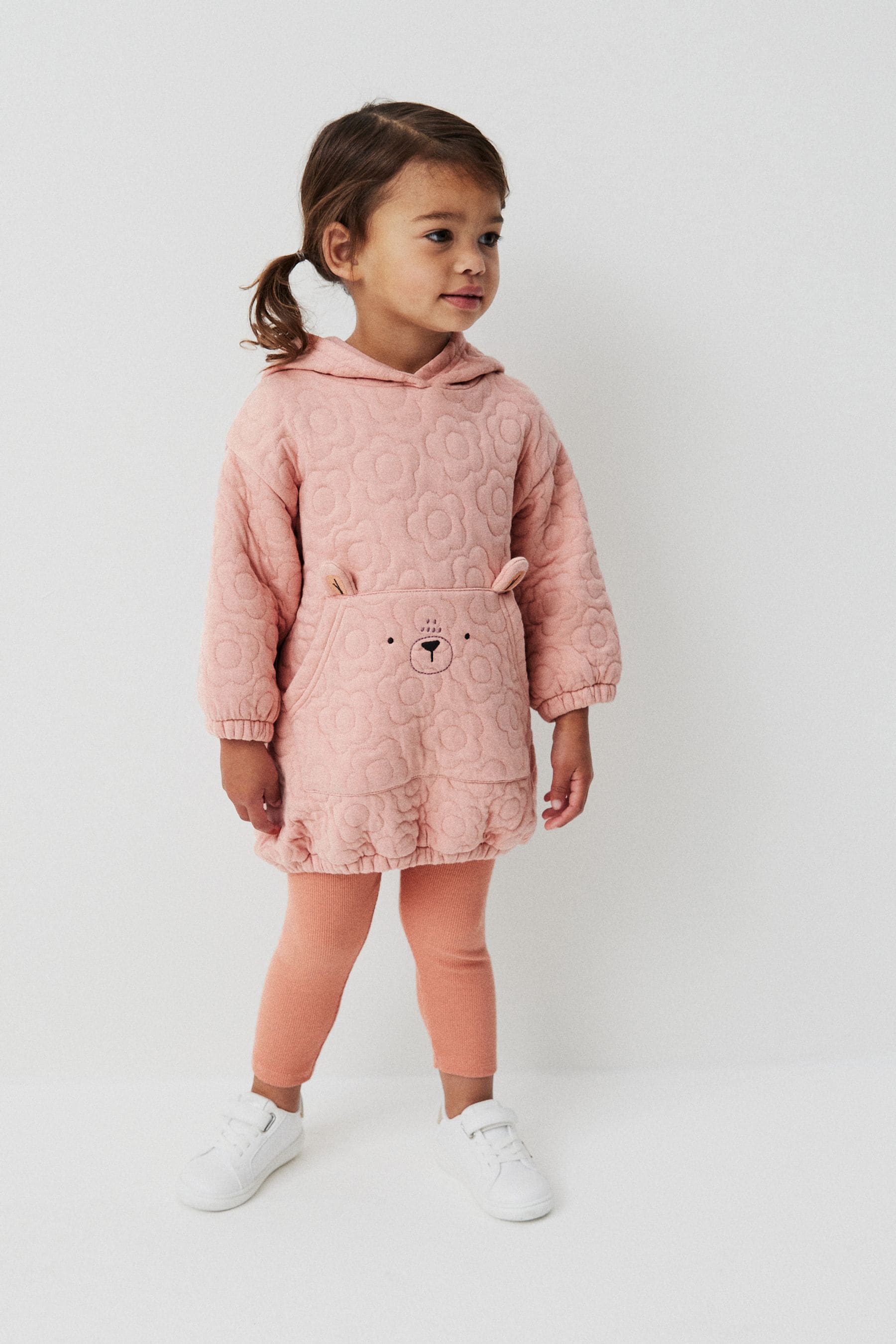 Pink Quilted Hoodie And Leggings Set (3mths-7yrs)