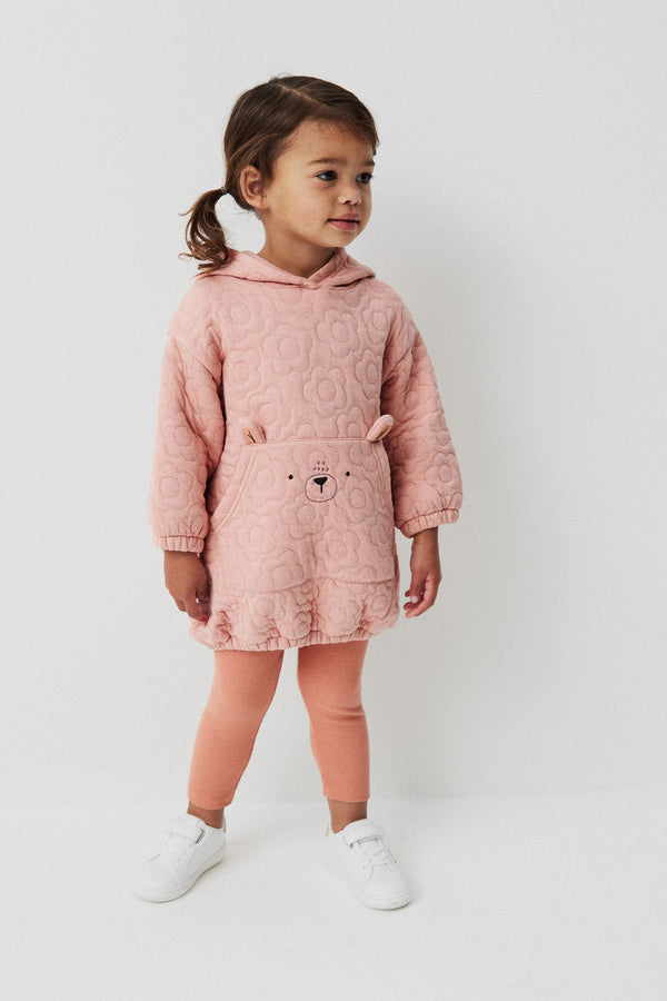 Pink Quilted Hoodie And Leggings Set (3mths-7yrs)