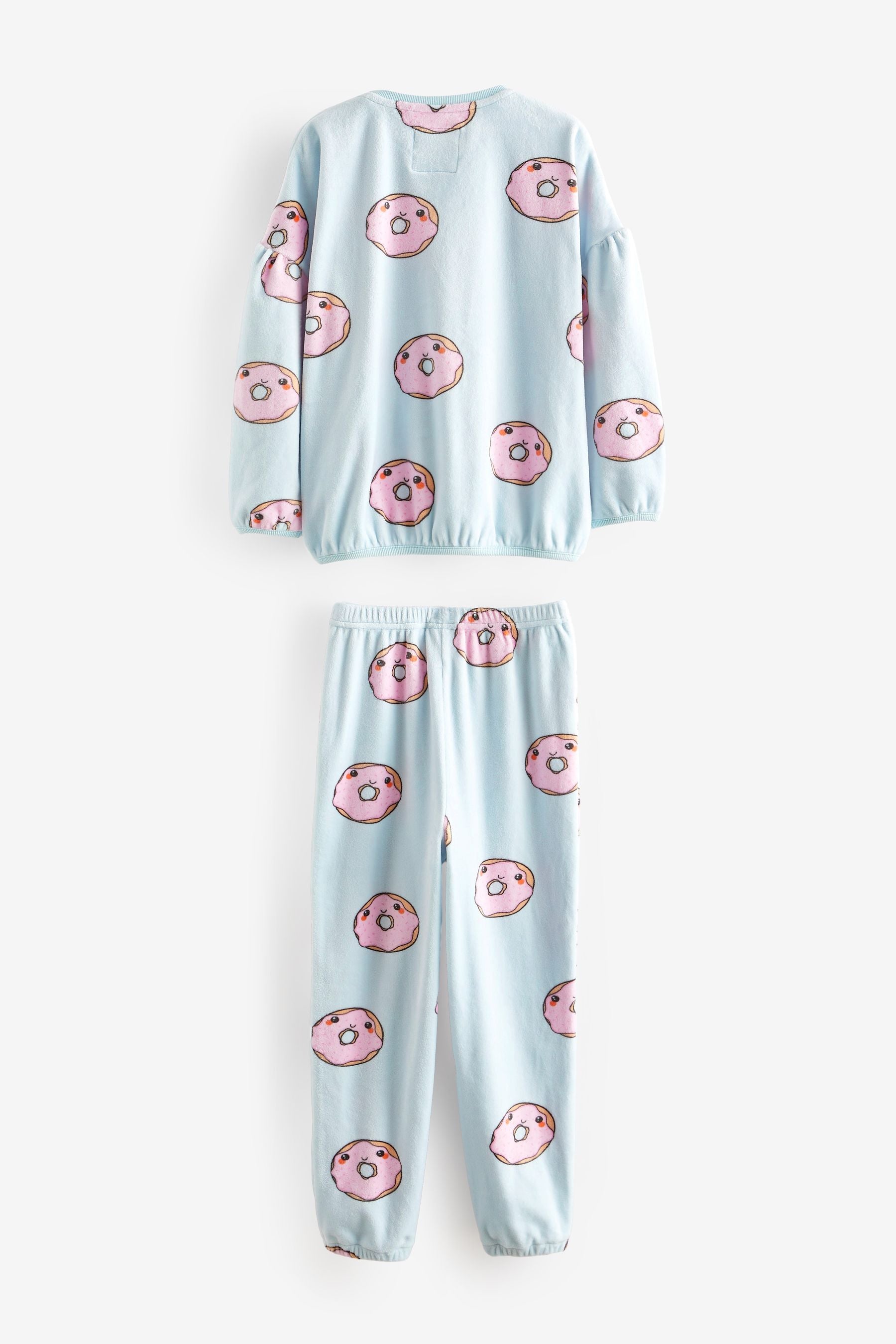 Blue Doughnut Cosy Fleece Pyjamas (3-16yrs)