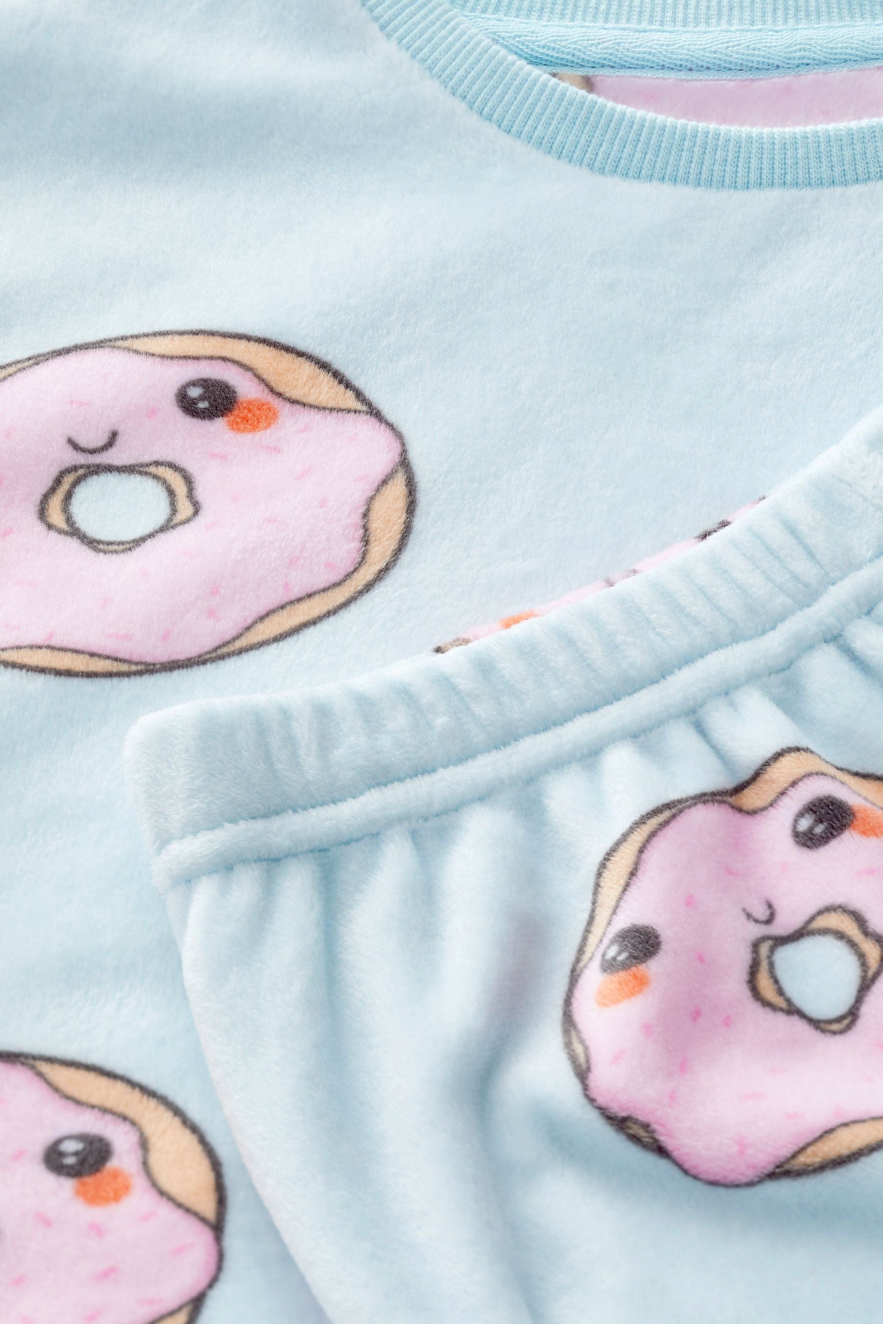 Blue Doughnut Cosy Fleece Pyjamas (3-16yrs)