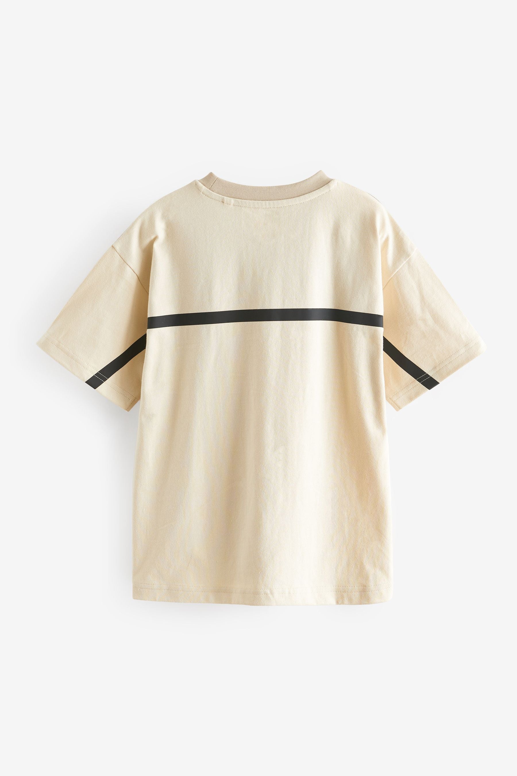 Cream Colourblock Short Sleeve T-Shirt (3-14yrs)