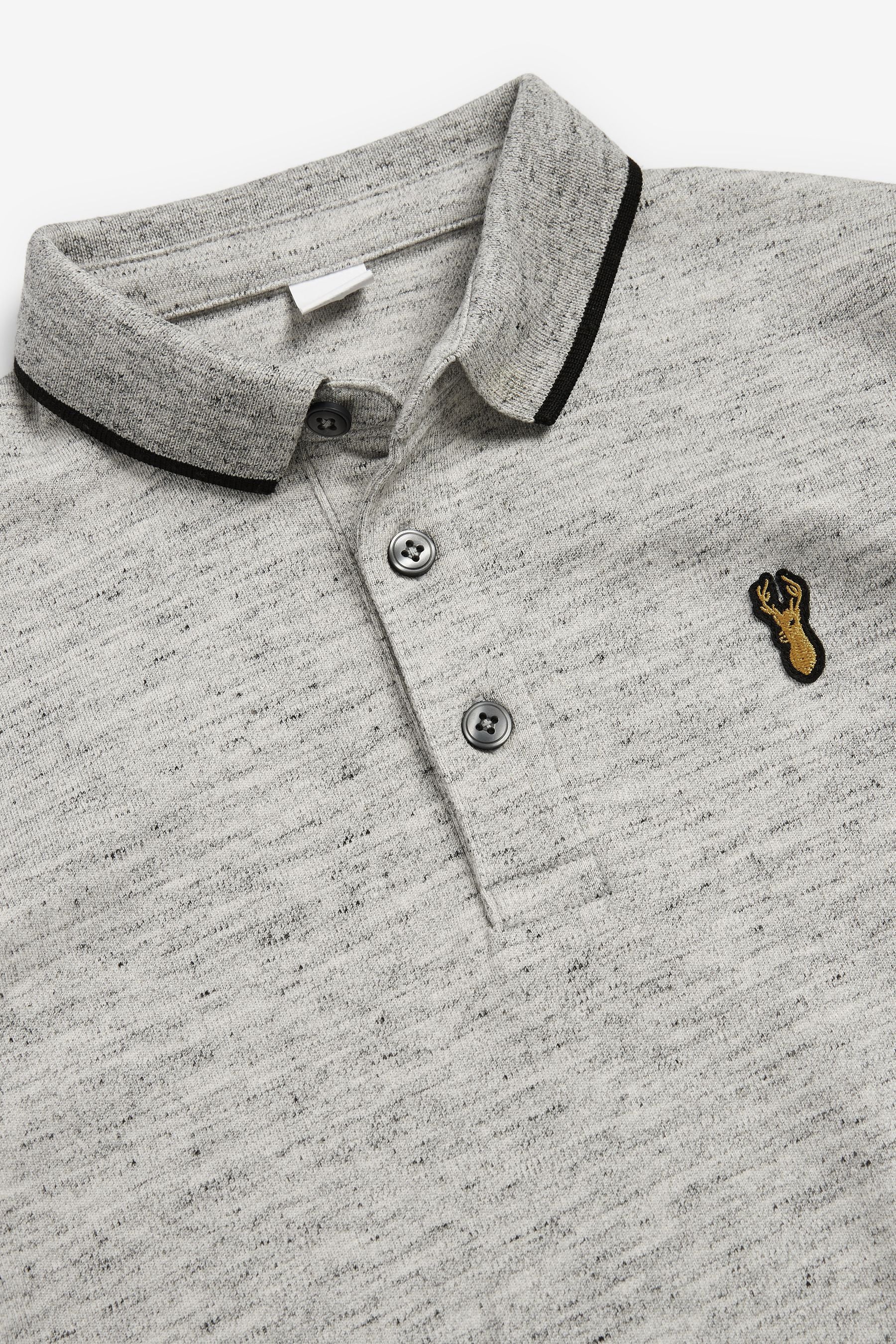 Grey Short Sleeve Polo Shirt (3-16yrs)