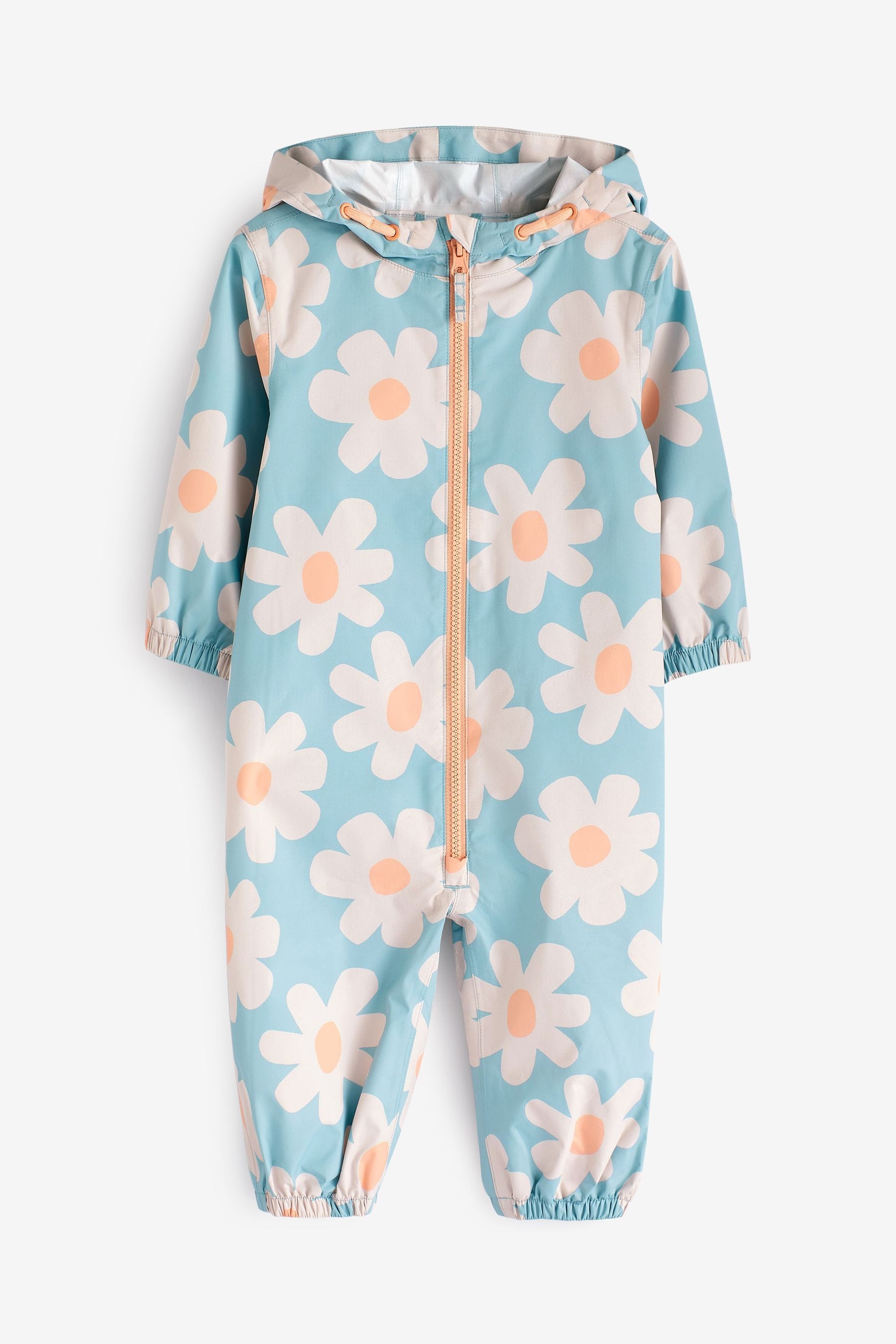 Pale Blue Waterproof Printed Puddlesuit (3mths-7yrs)