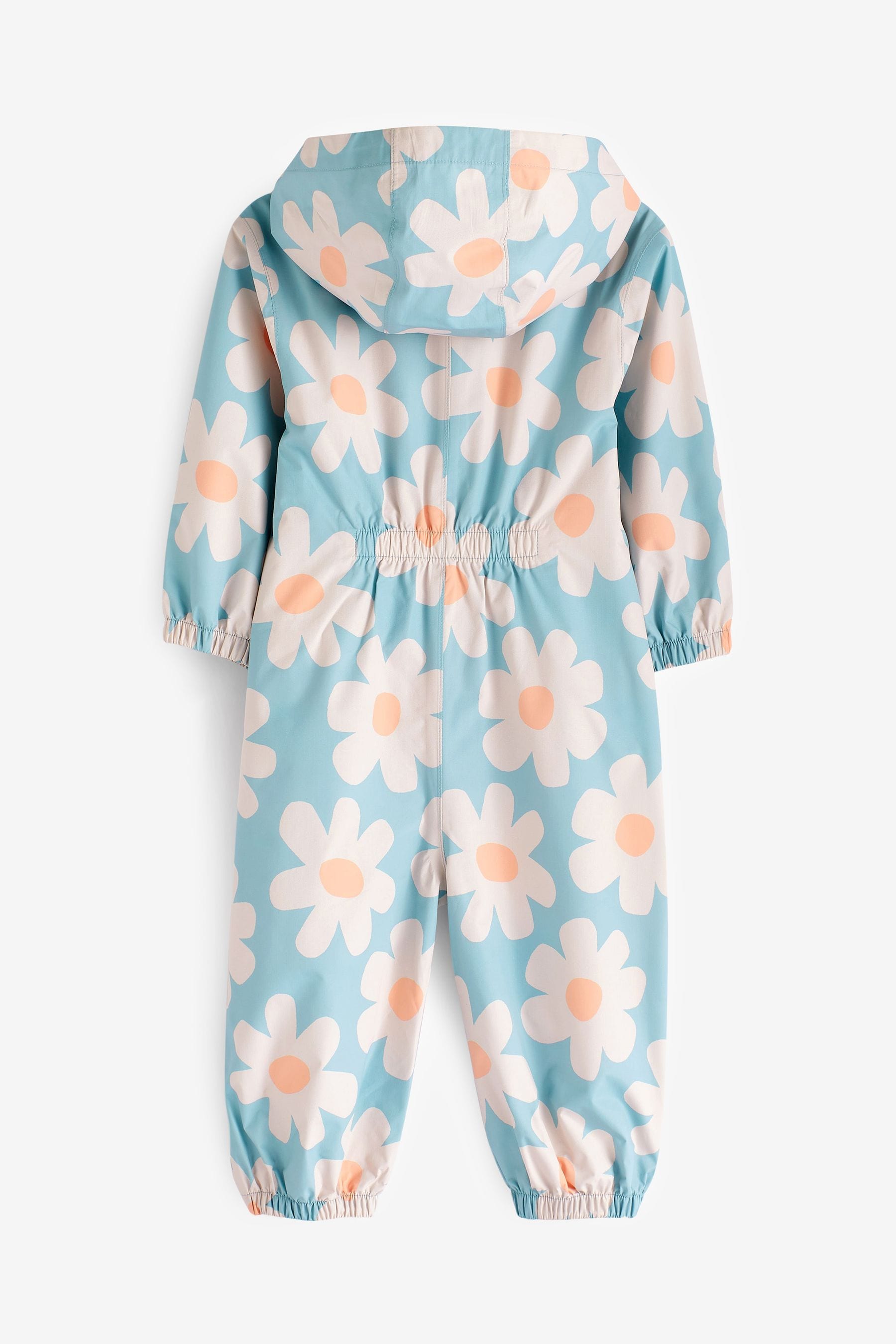 Pale Blue Waterproof Printed Puddlesuit (3mths-7yrs)