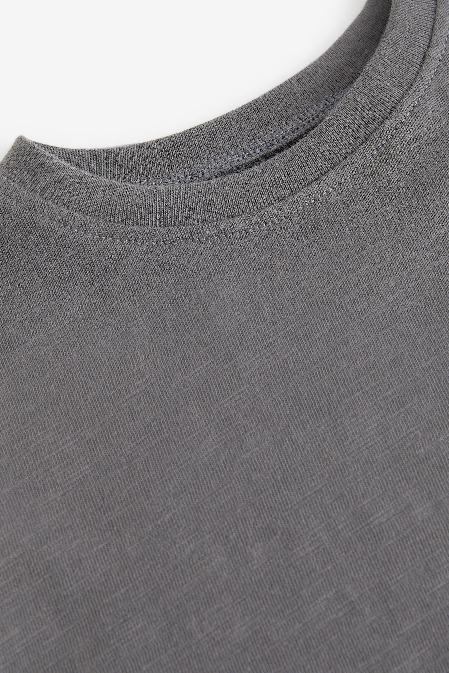 Charcoal Grey Frill Short Sleeve T-Shirt (3mths-7yrs)