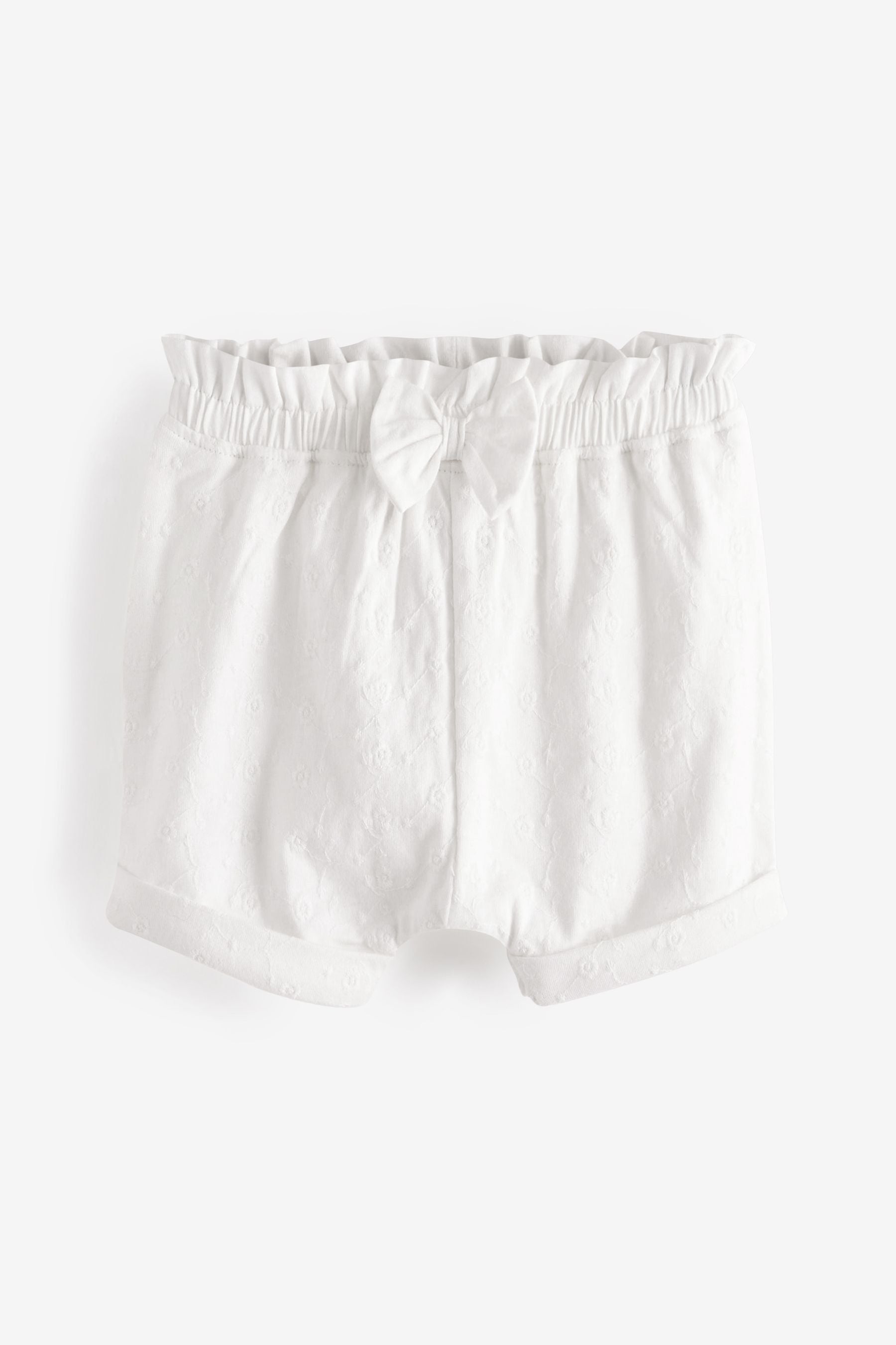 Pink/White Baby 2 Pack Broderie Shorts