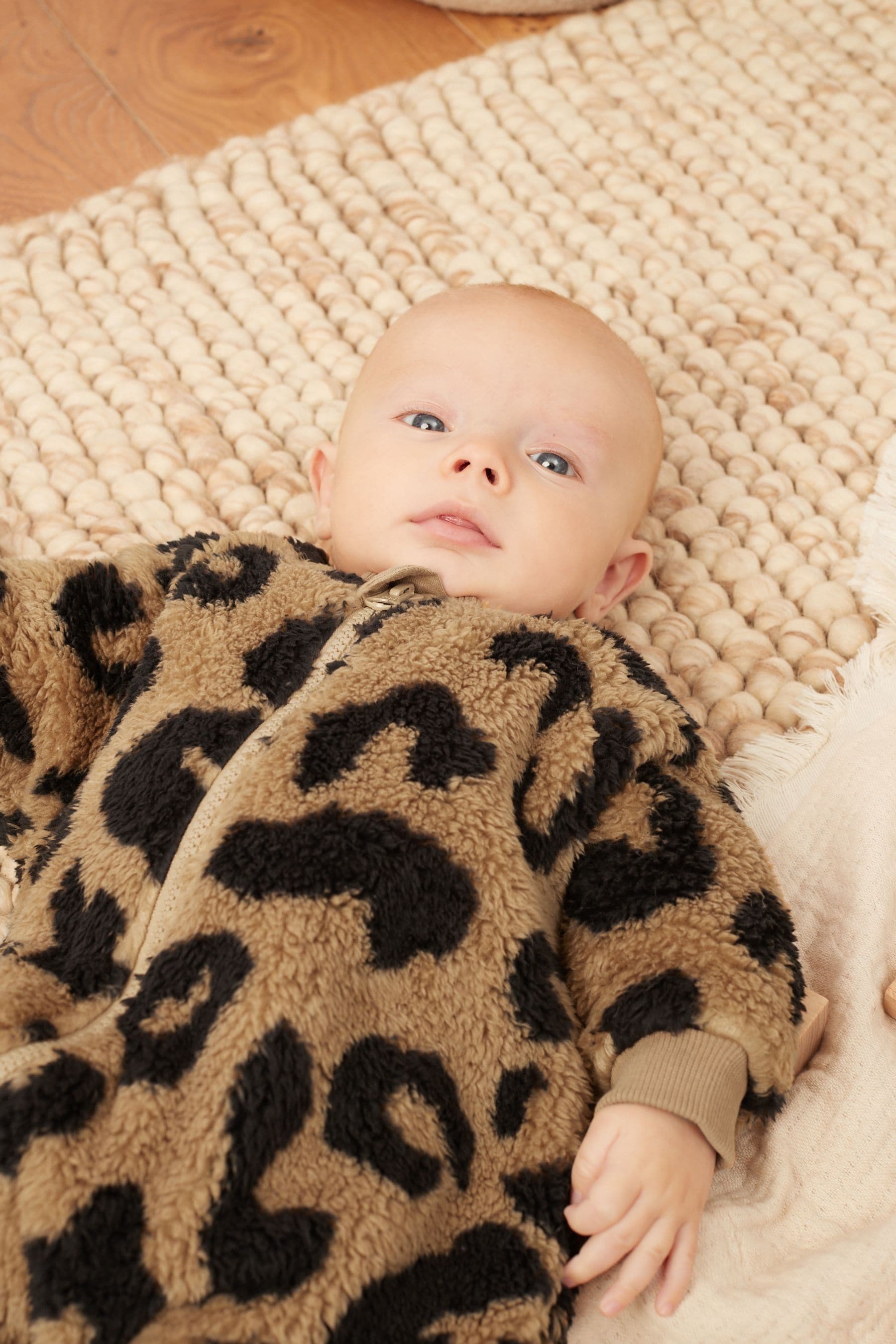 Brown Cosy Fleece Sleepsuit