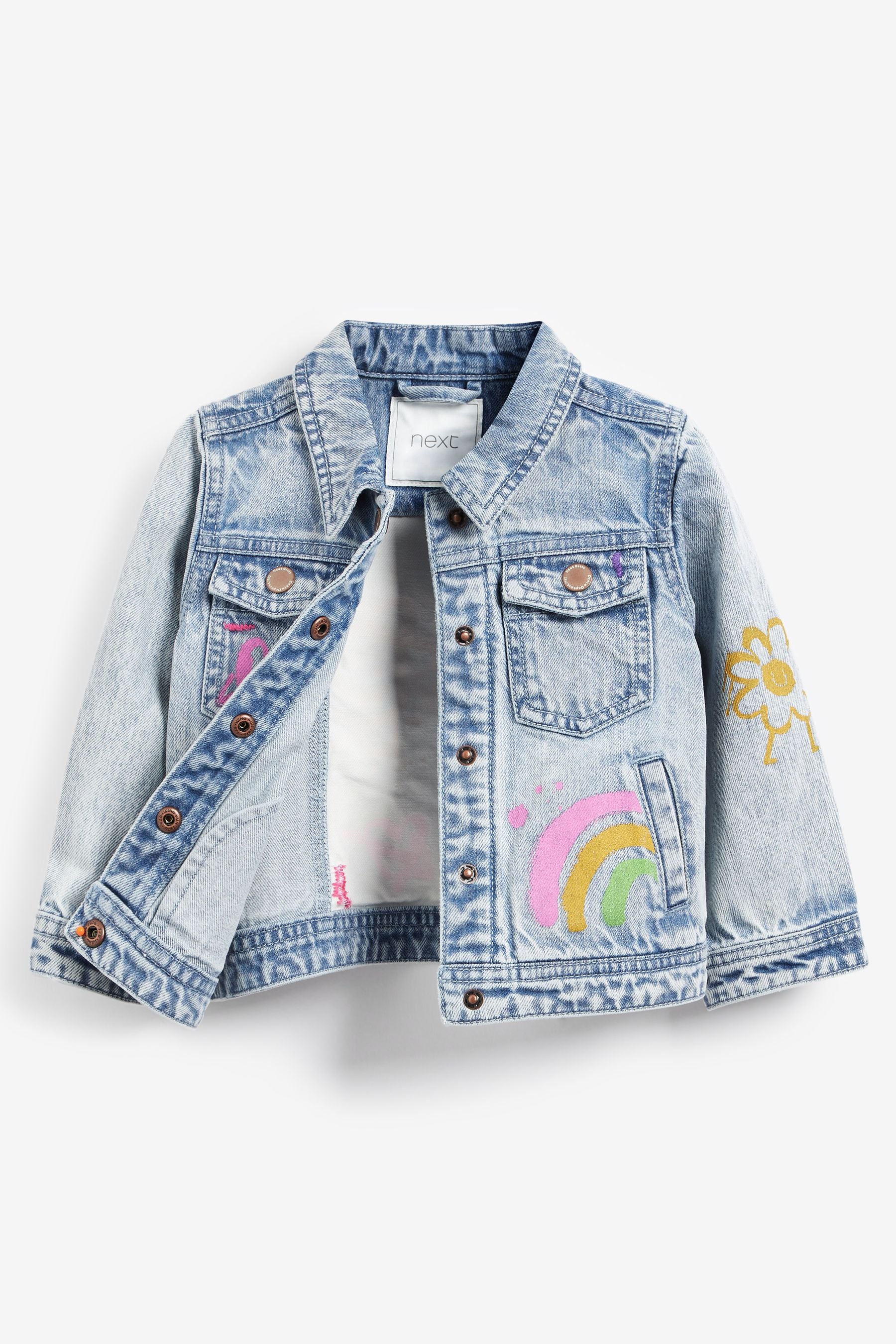 Light Wash Blue Graffit Denim Jacket (3mths-7yrs)