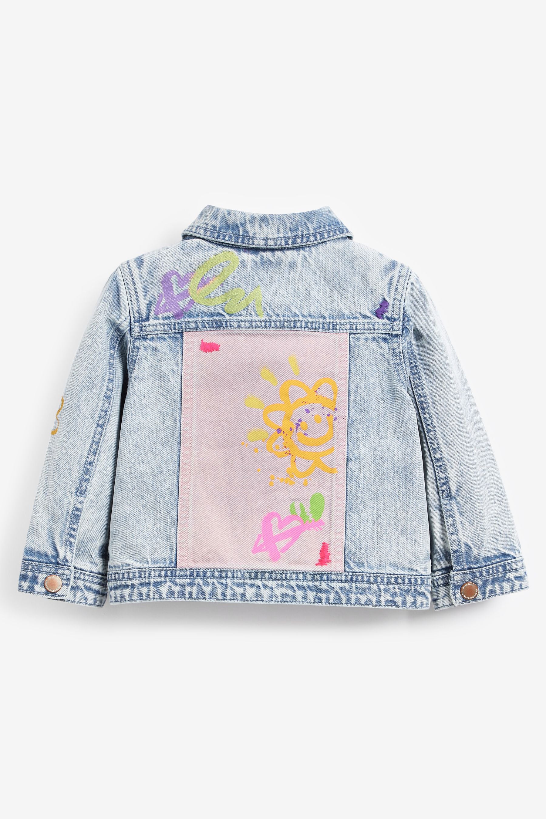 Light Wash Blue Graffit Denim Jacket (3mths-7yrs)