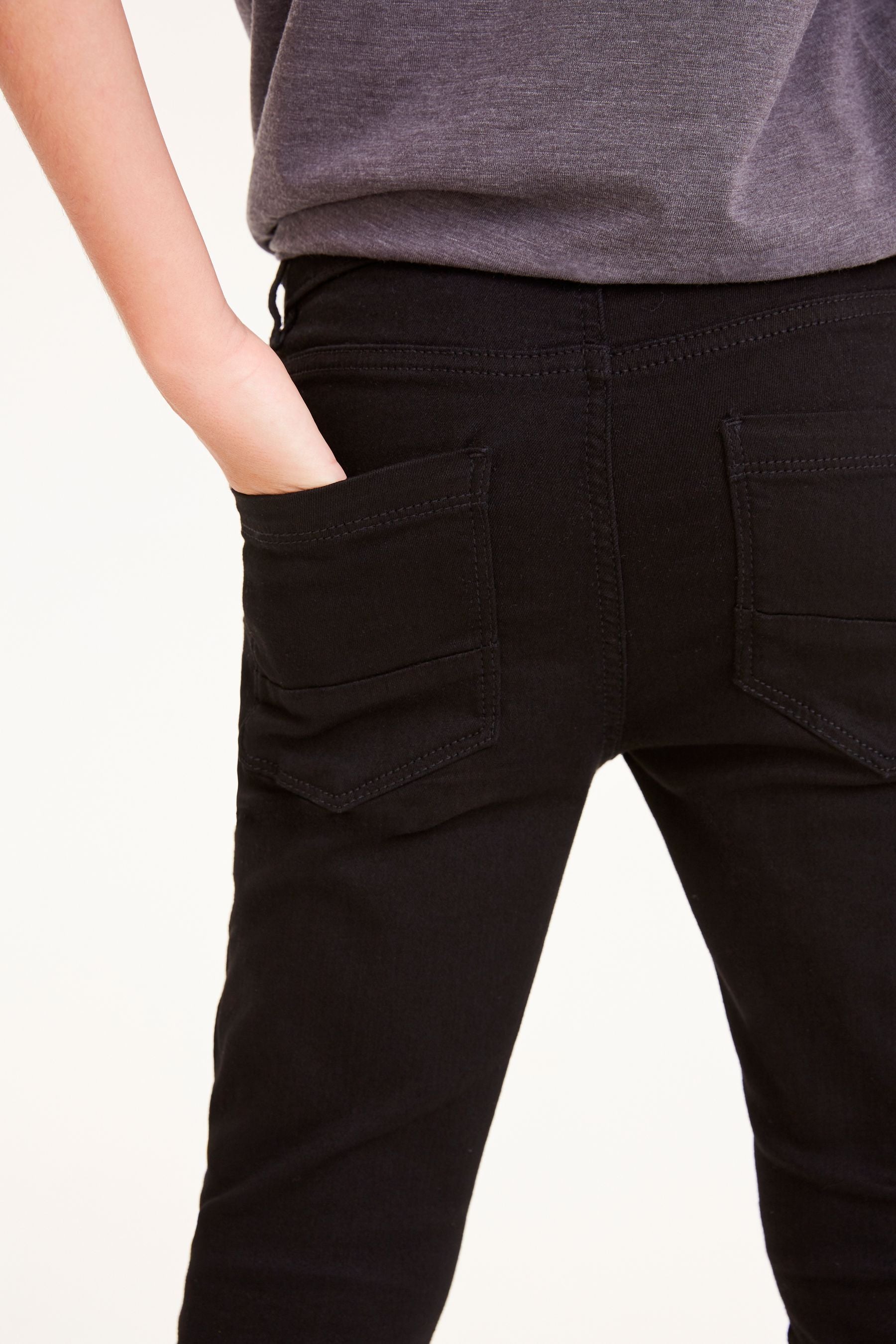 Black Denim Mega Stretch Adjustable Waist Jeans (3-16yrs)