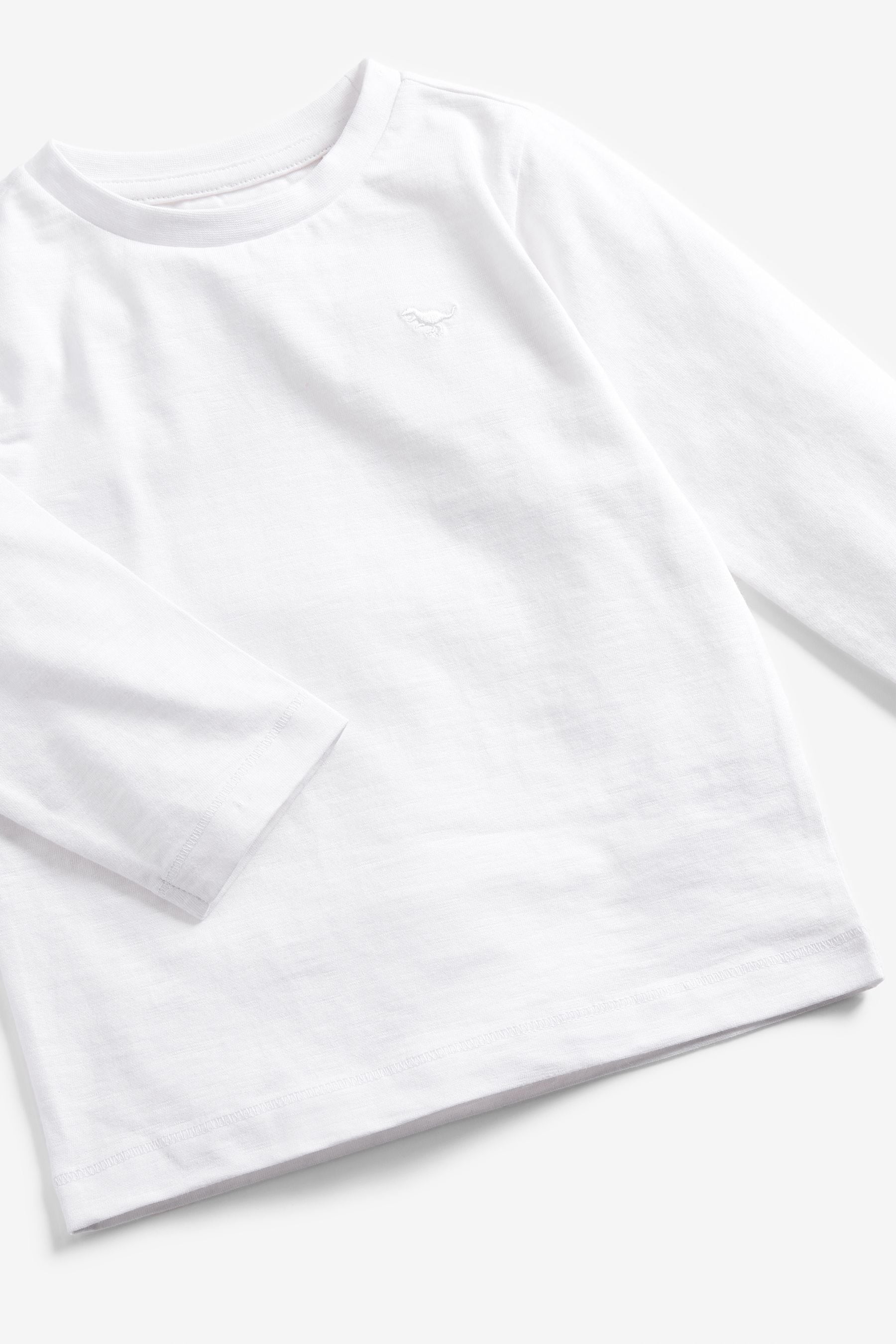 White Long Sleeve Plain T-Shirt (3mths-7yrs)