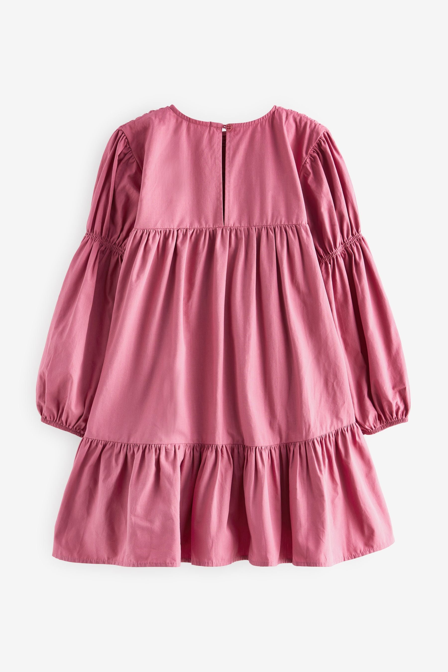 Pink Shirred Cotton Dress (3-16yrs)