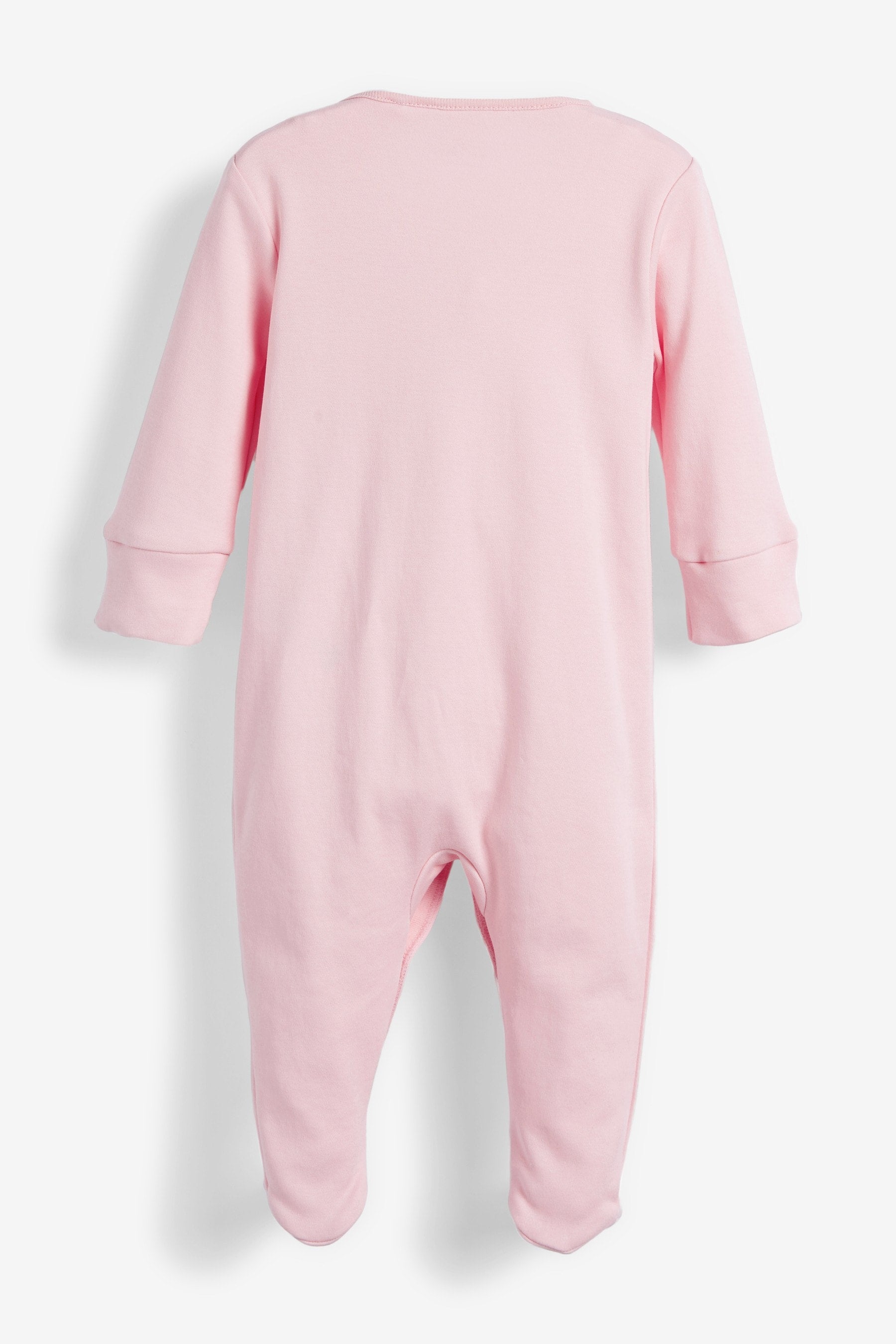 Pink/White Cotton Baby Sleepsuits (0-2yrs)