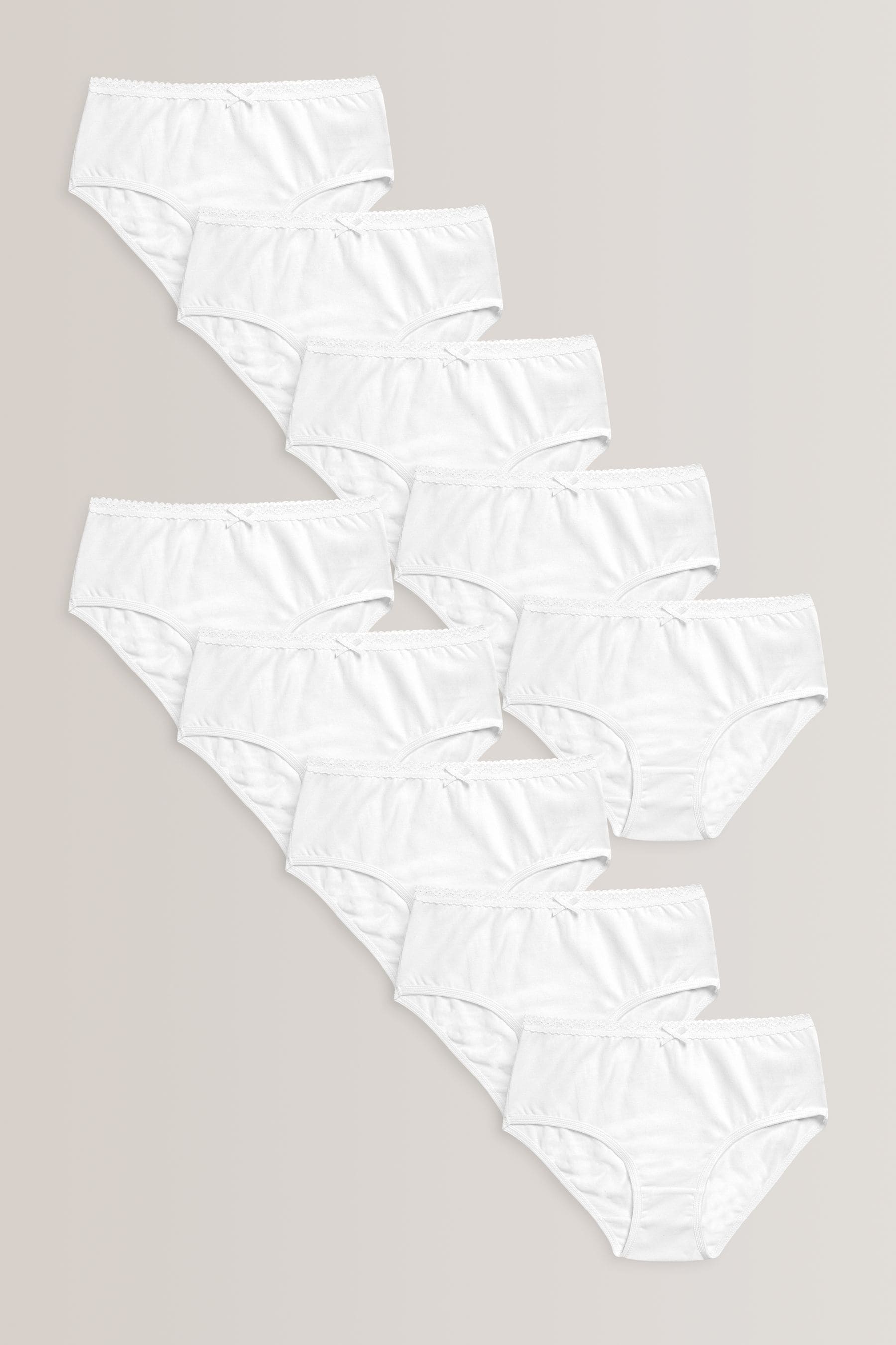 White 10 Pack Briefs (1.5-16yrs)