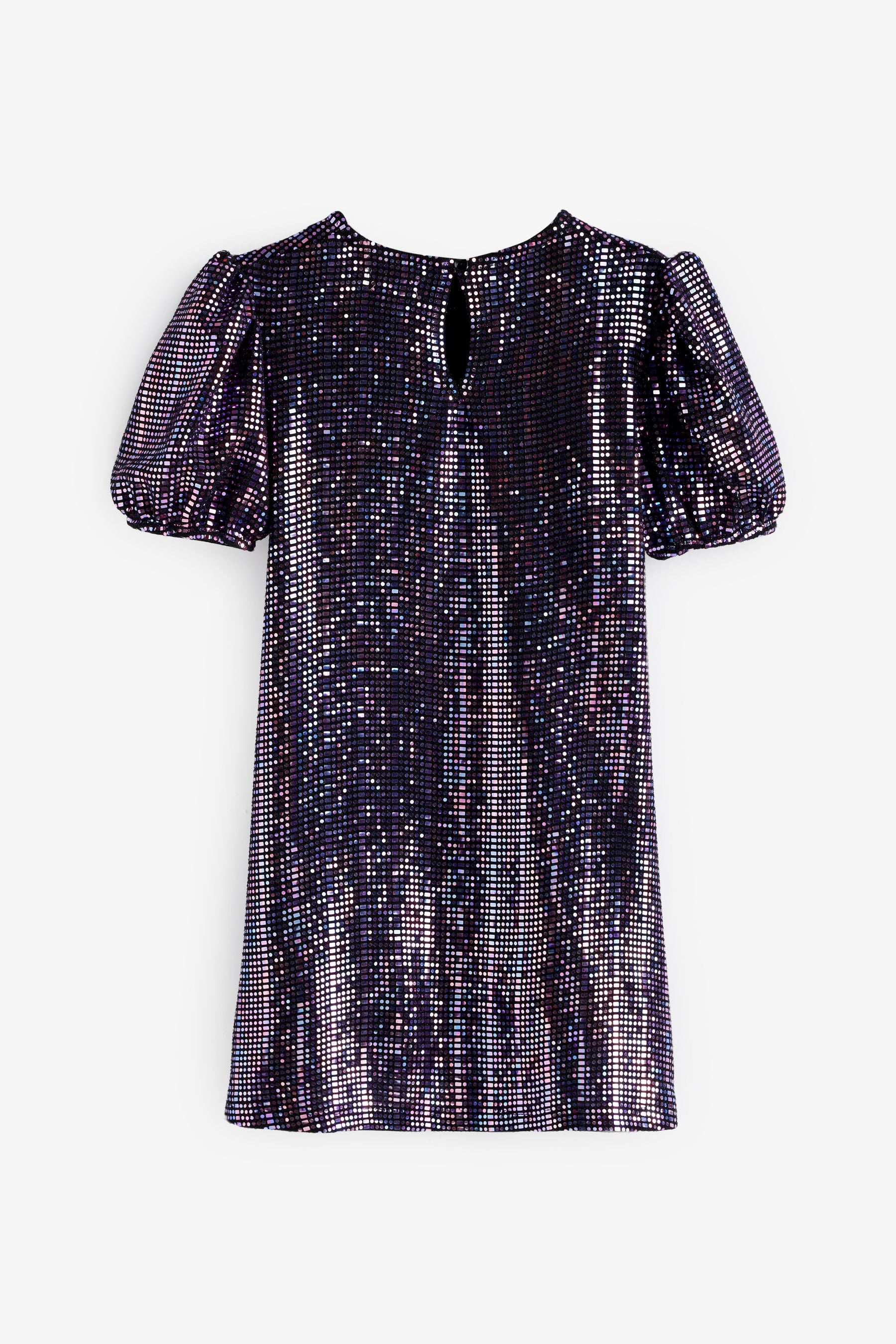 Pink/Black Sequin Sparkle Jersey Dress (3-16yrs)