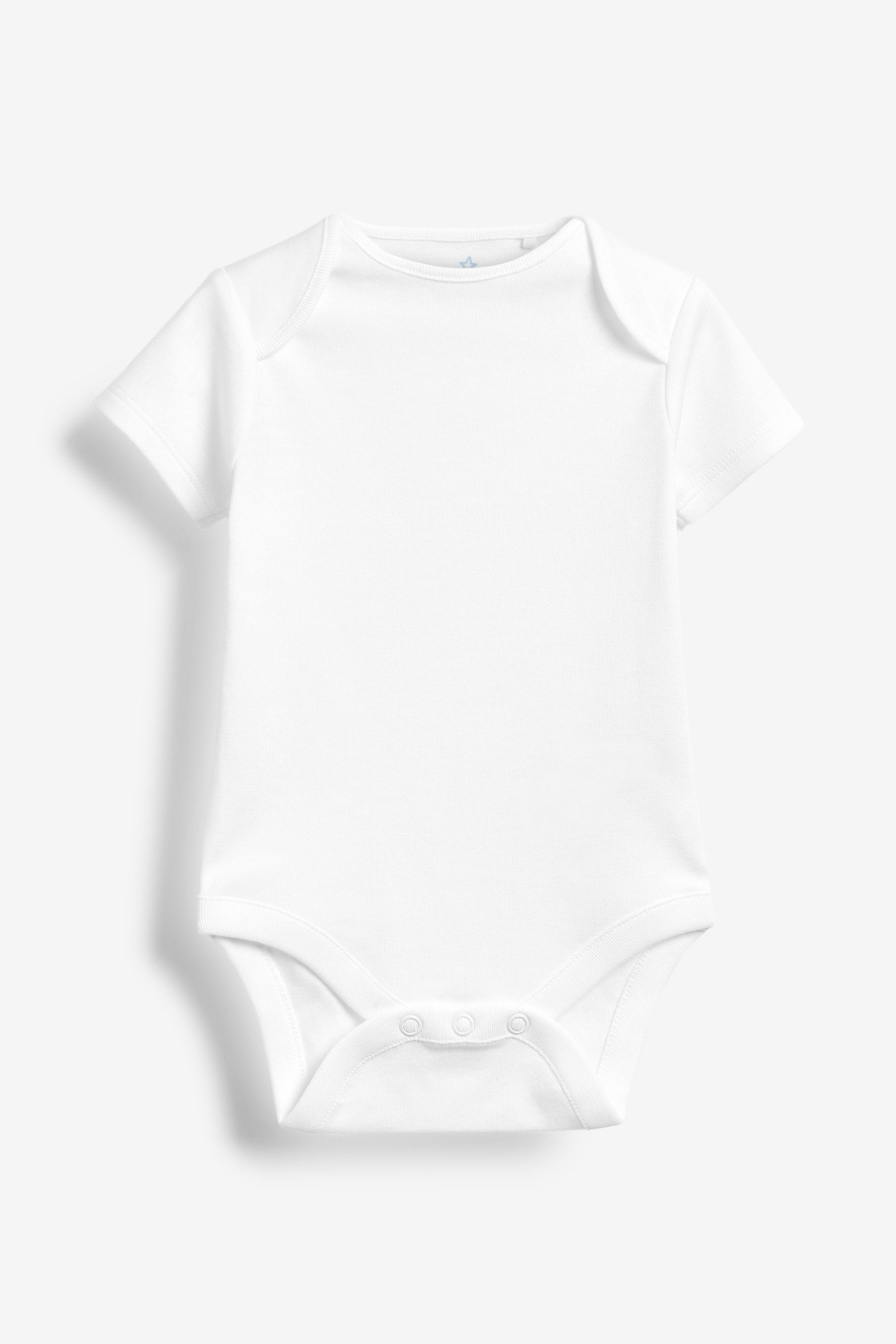 Blue/White Plain Baby Bodysuits