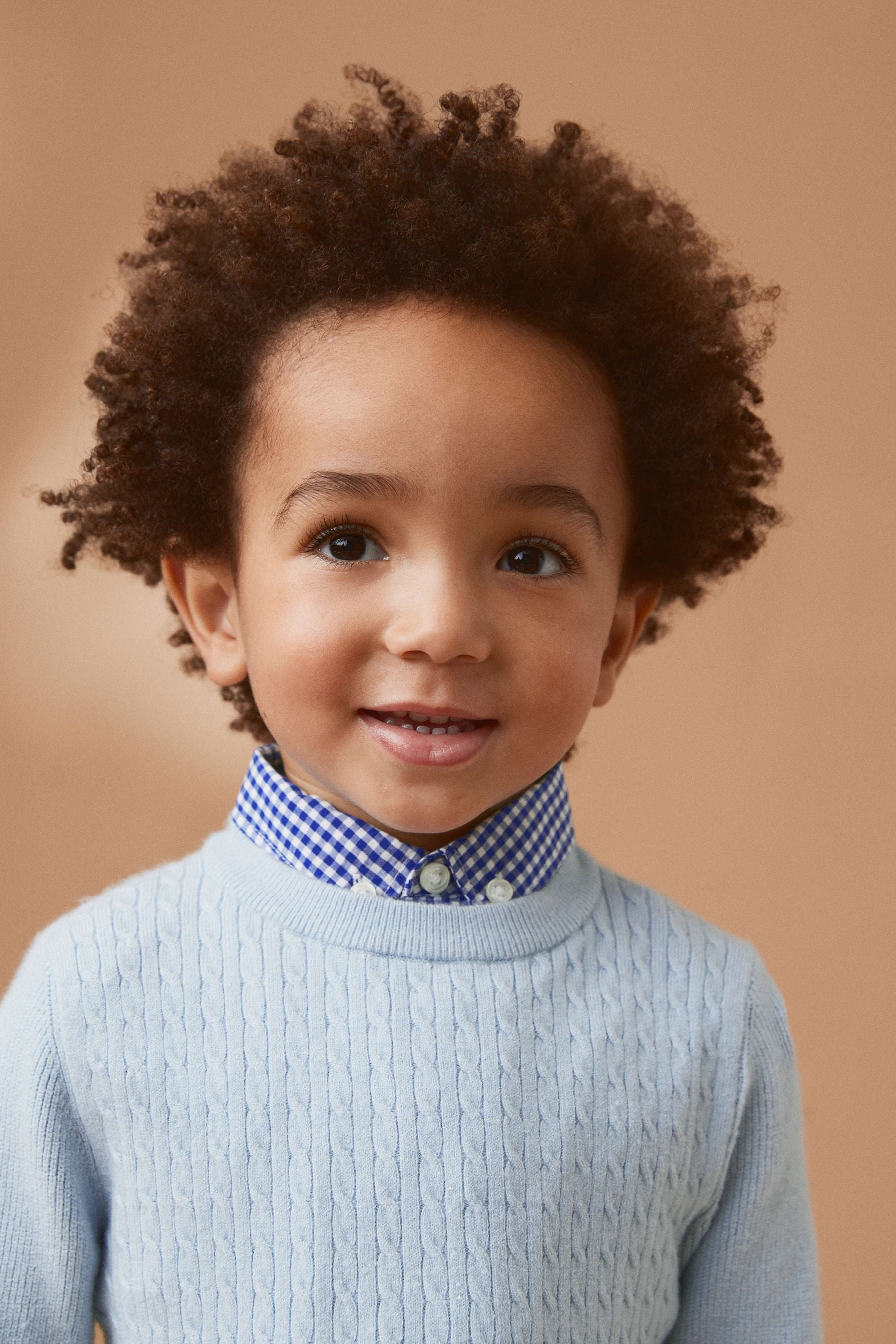 Blue Plain Mockshirt Jumper (3mths-7yrs)